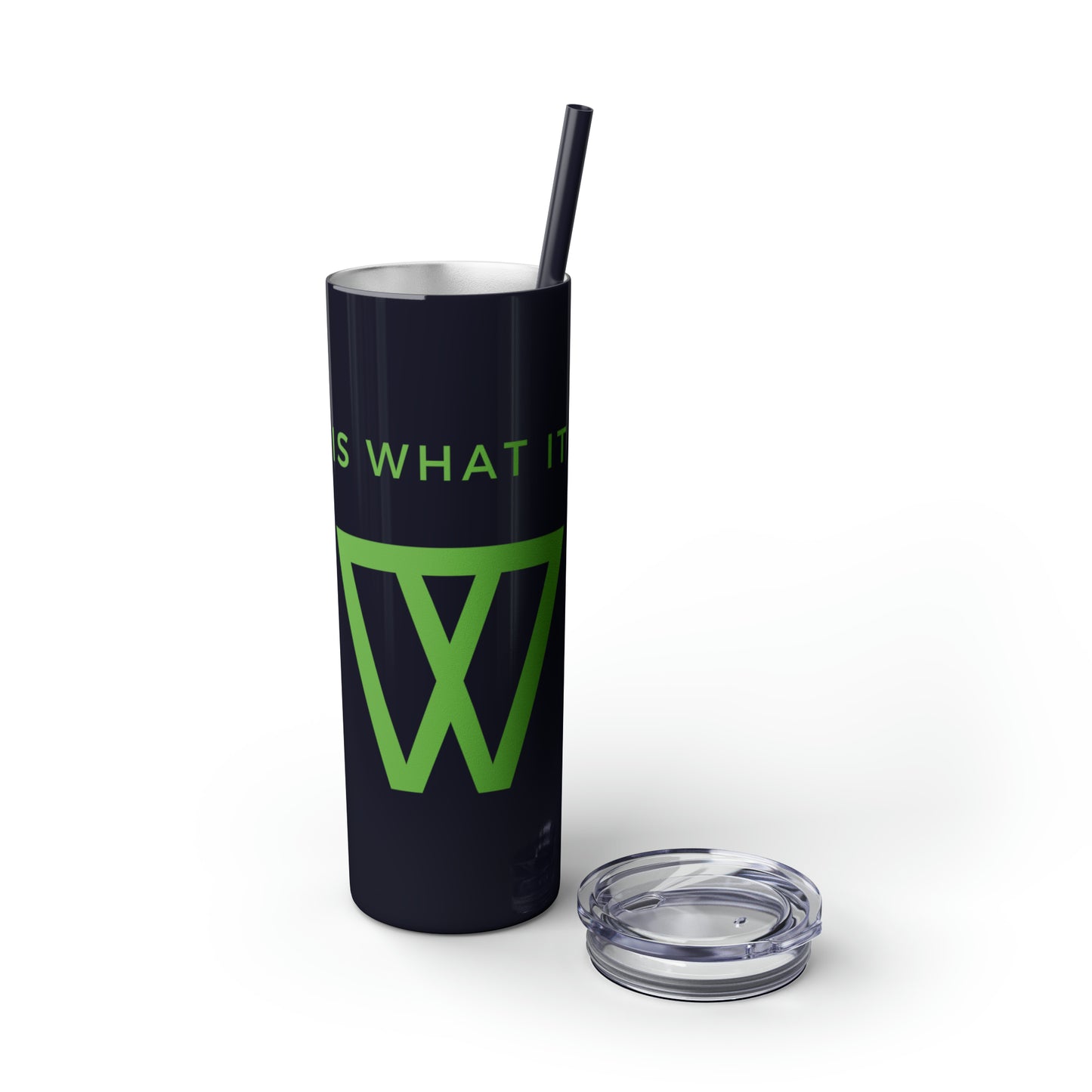 Water Bottle Flask Tumbler - IIWII Skinny Tumbler with Straw, 20oz
