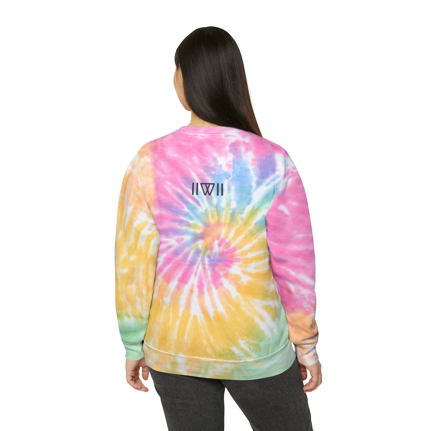 Sweatshirt Jumper Pullover - IIWII logo - Unisex Tie-Dye Sweatshirt