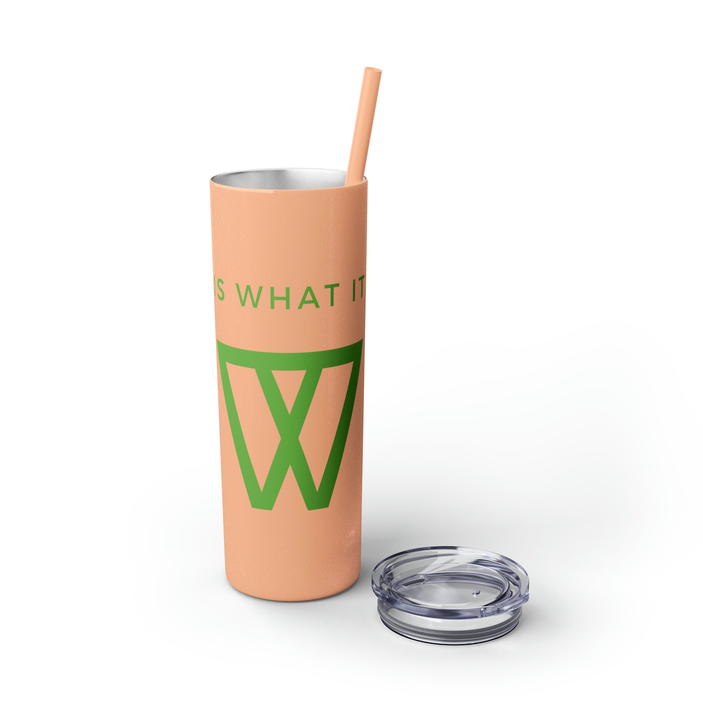 Water Bottle Flask Tumbler - IIWII Skinny Tumbler with Straw, 20oz