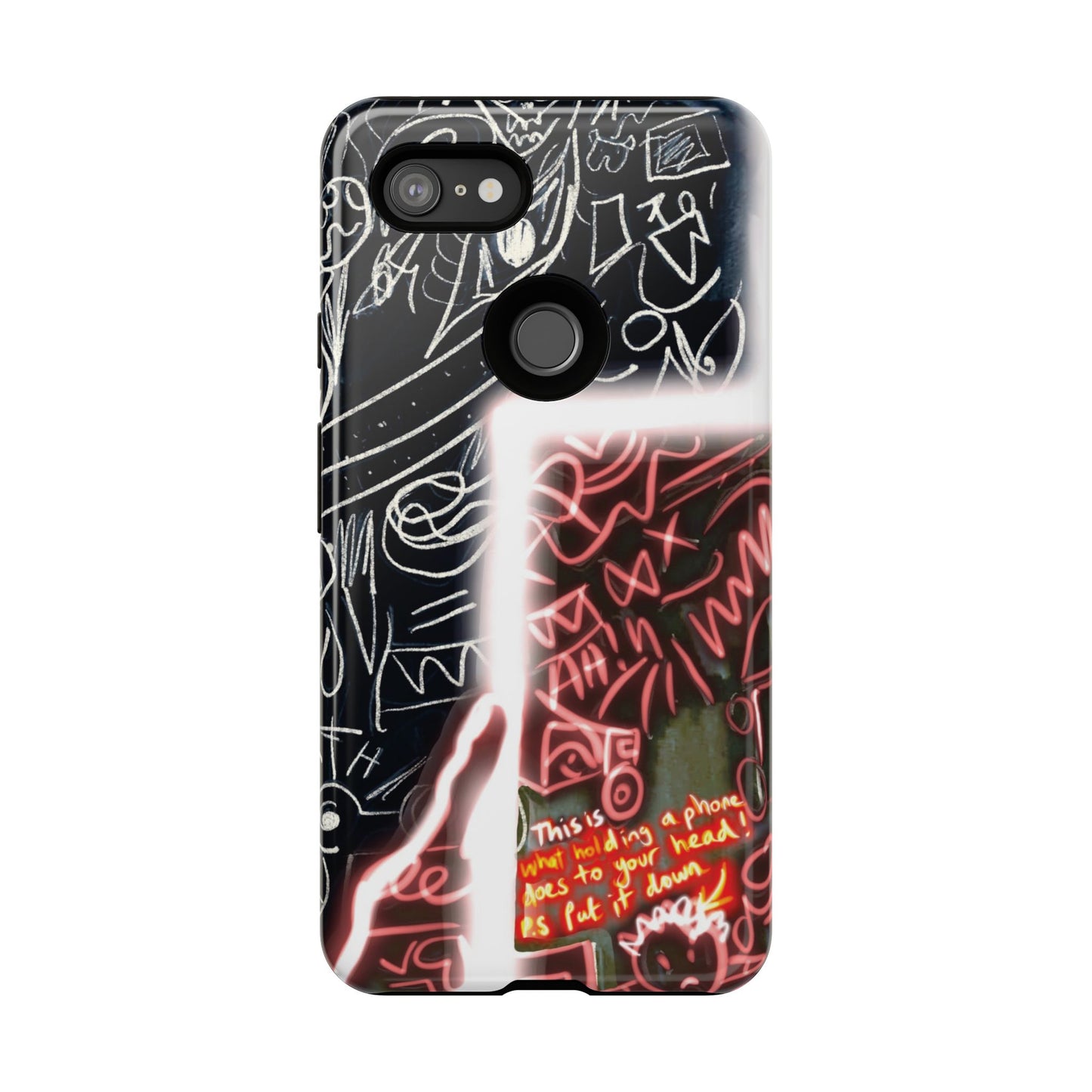 Artistic Phone Case - Unique Design with Quote
