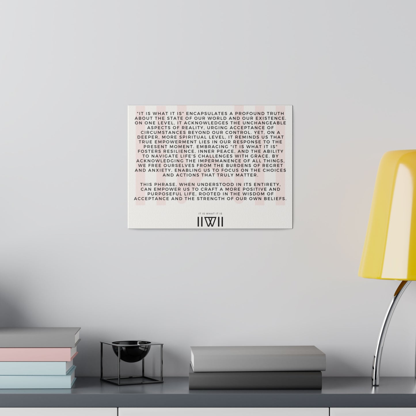 Canvas Art - IIWII statement and meaning - Matte Canvas, Stretched, 0.75"