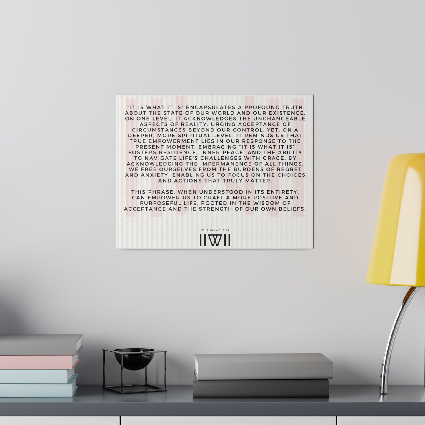 Canvas Art - IIWII statement and meaning - Matte Canvas, Stretched, 0.75"
