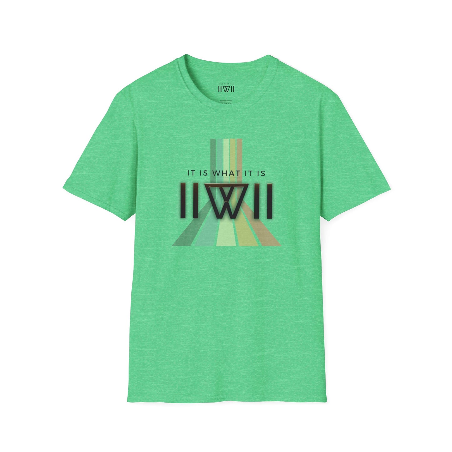 T-Shirt - The Big Logo - IIWII "It Is What It Is" pastel rainbow Unisex Soft style T-Shirt tee
