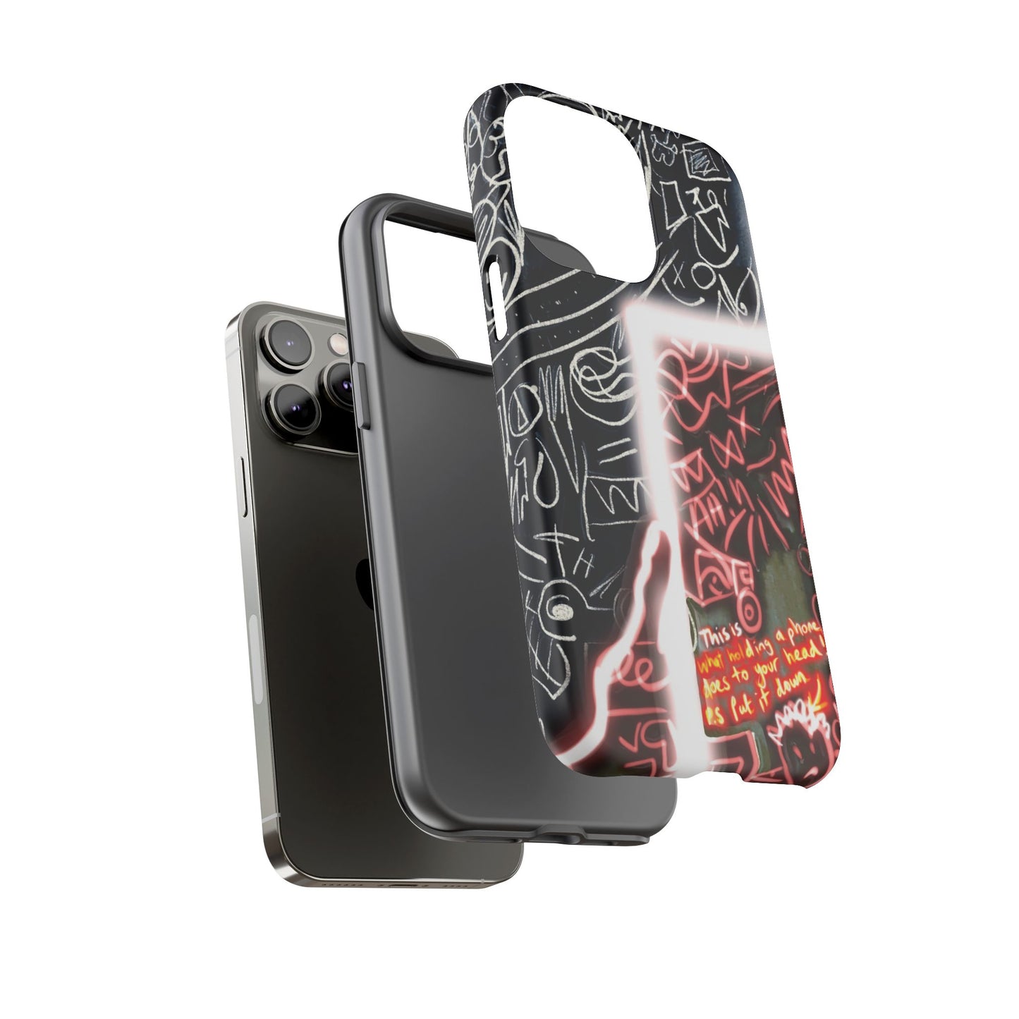 Artistic Phone Case - Unique Design with Quote