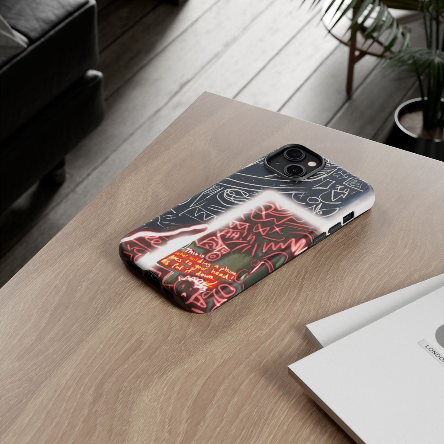 Artistic Phone Case - Unique Design with Quote