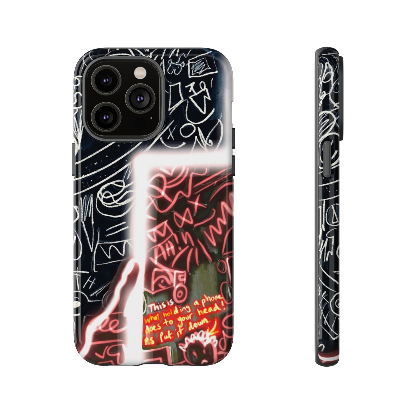 Artistic Phone Case - Unique Design with Quote