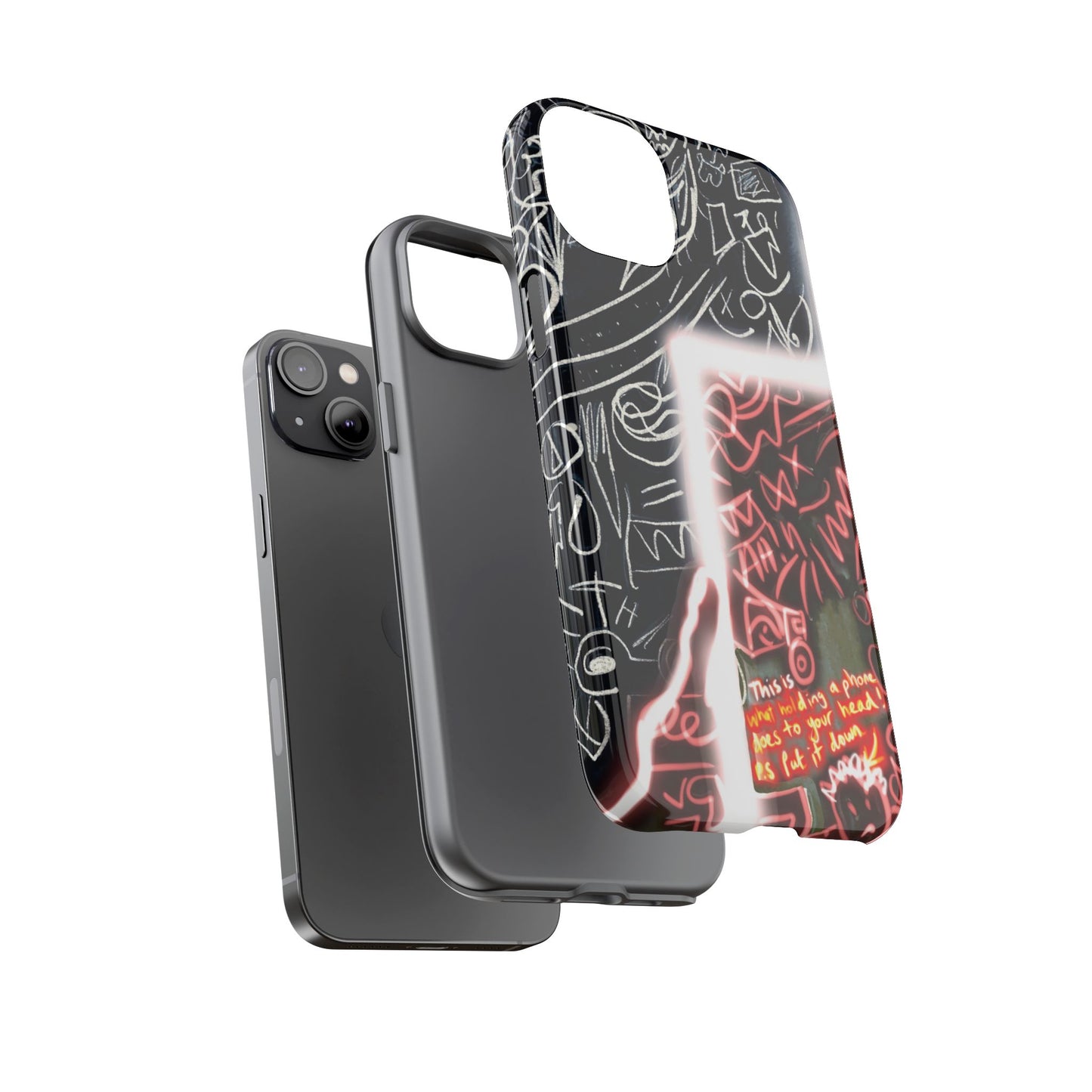 Artistic Phone Case - Unique Design with Quote
