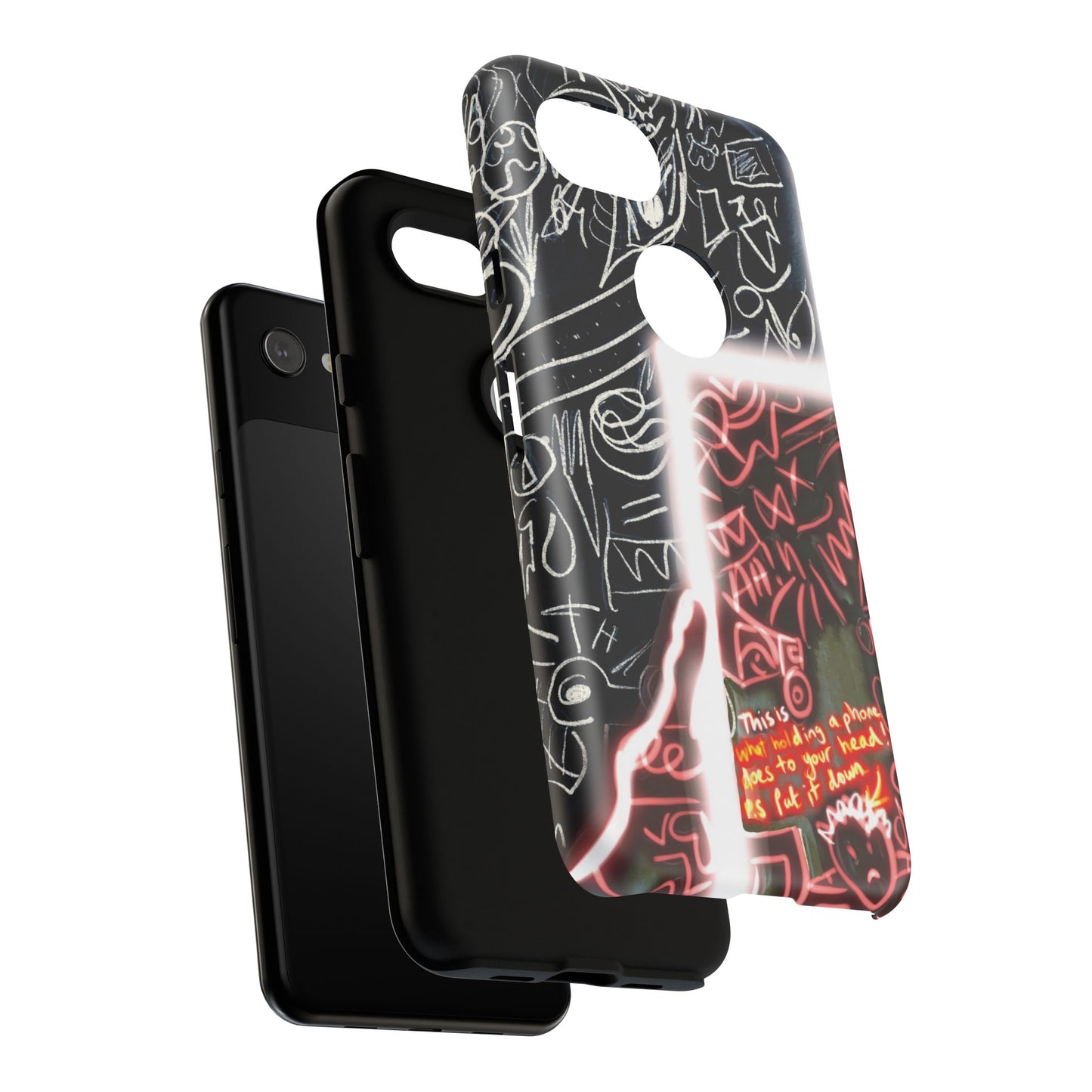 Artistic Phone Case - Unique Design with Quote