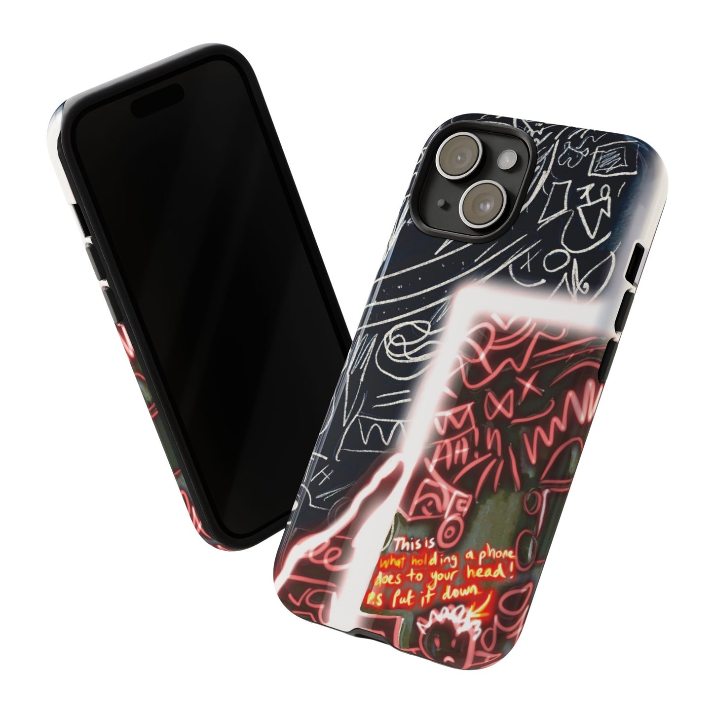 Artistic Phone Case - Unique Design with Quote
