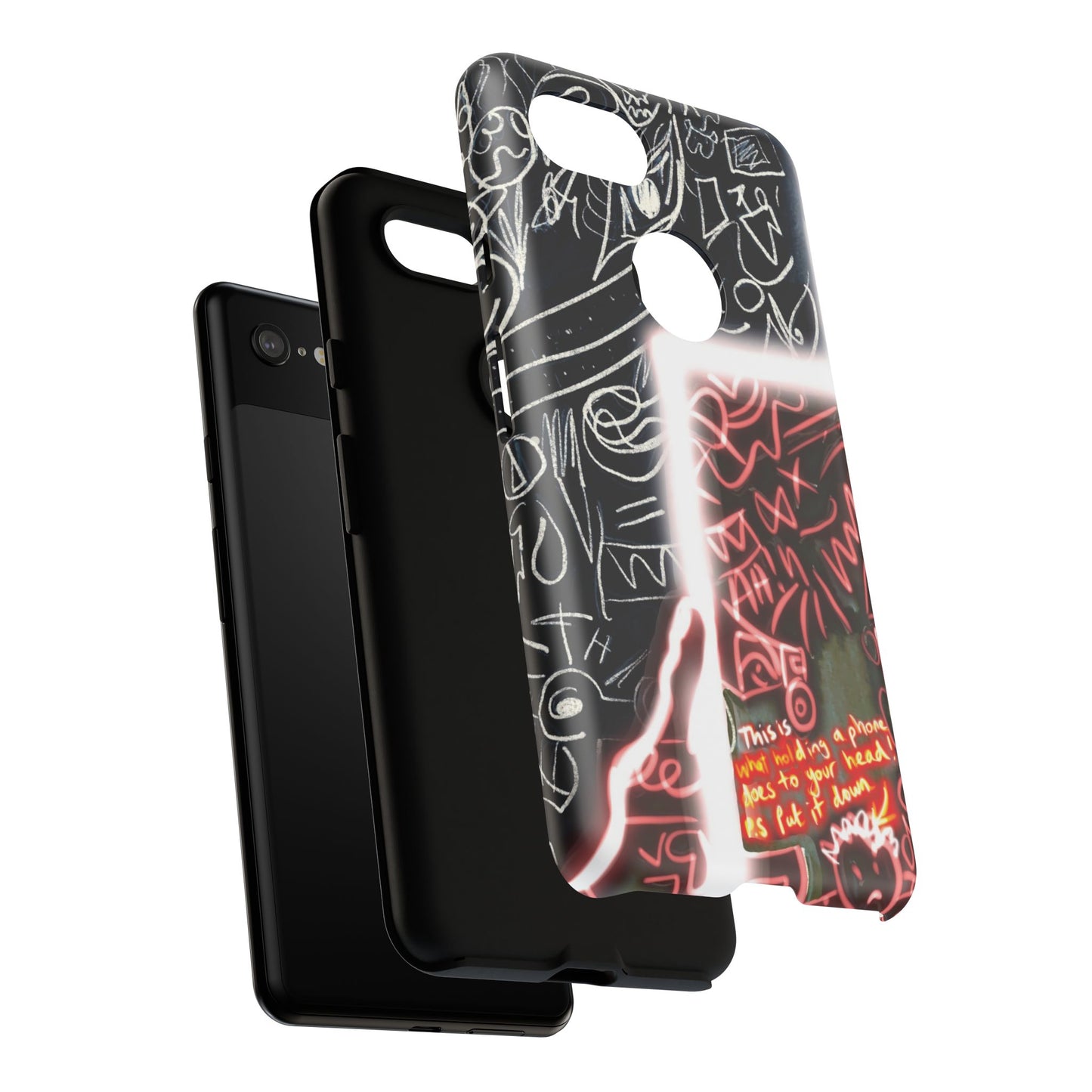 Artistic Phone Case - Unique Design with Quote