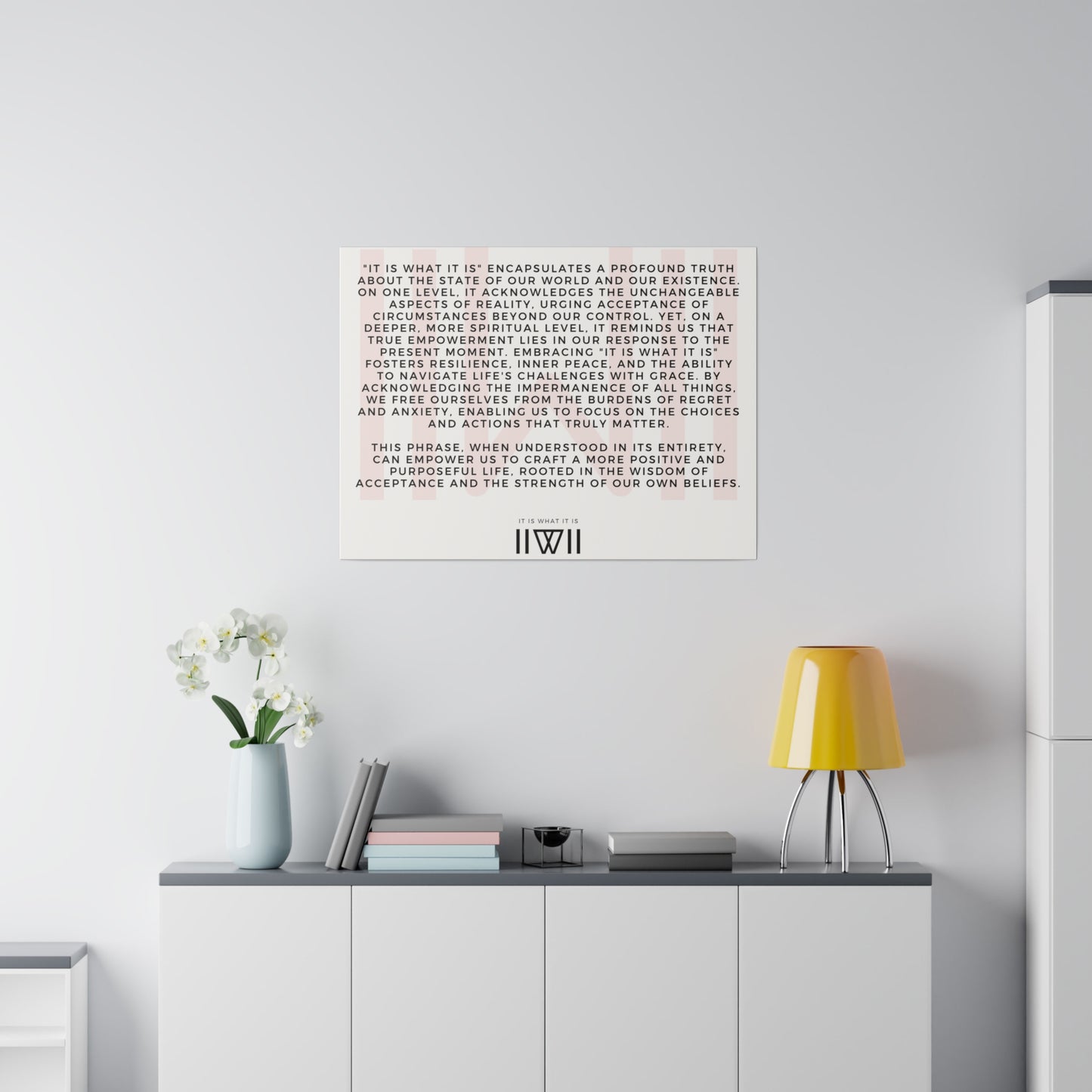 Canvas Art - IIWII statement and meaning - Matte Canvas, Stretched, 0.75"