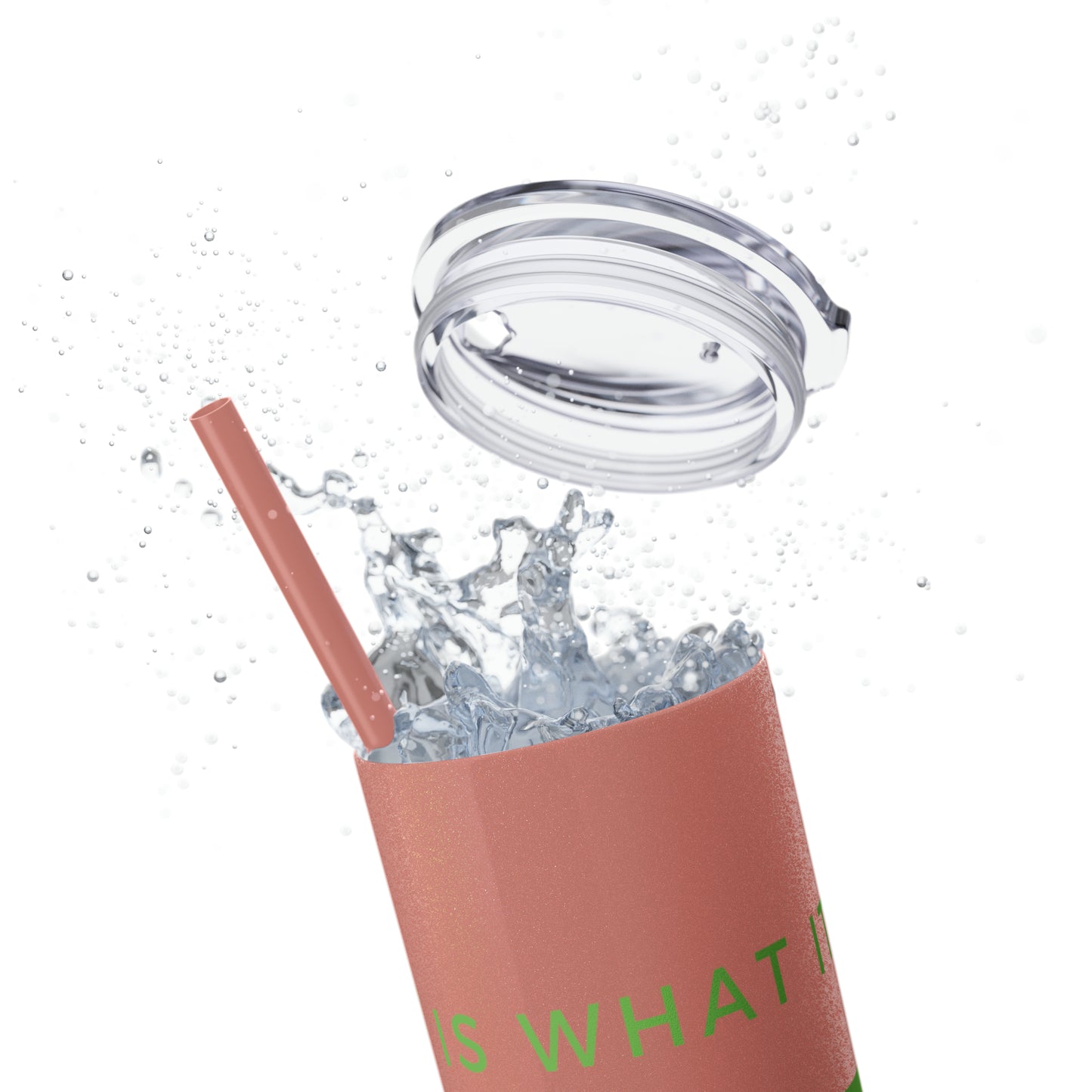 Water Bottle Flask Tumbler - IIWII Skinny Tumbler with Straw, 20oz