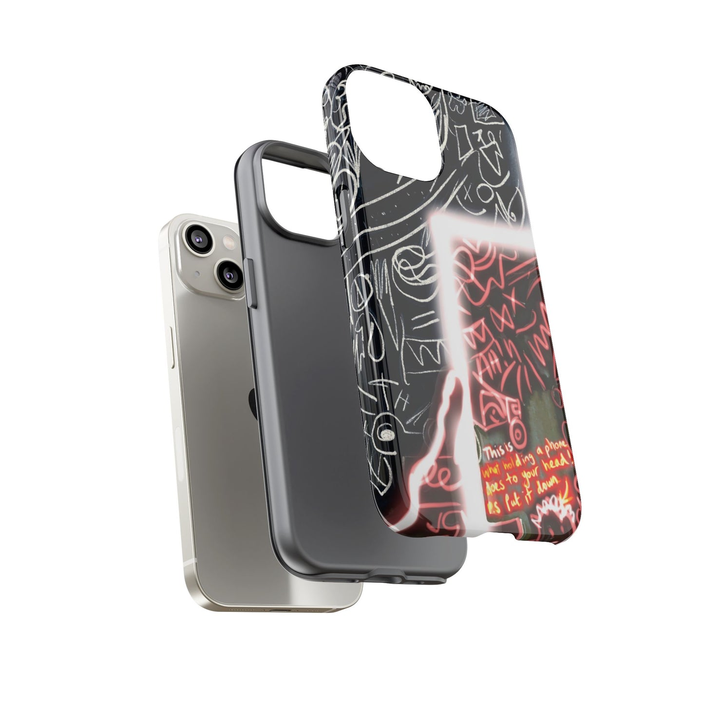 Artistic Phone Case - Unique Design with Quote