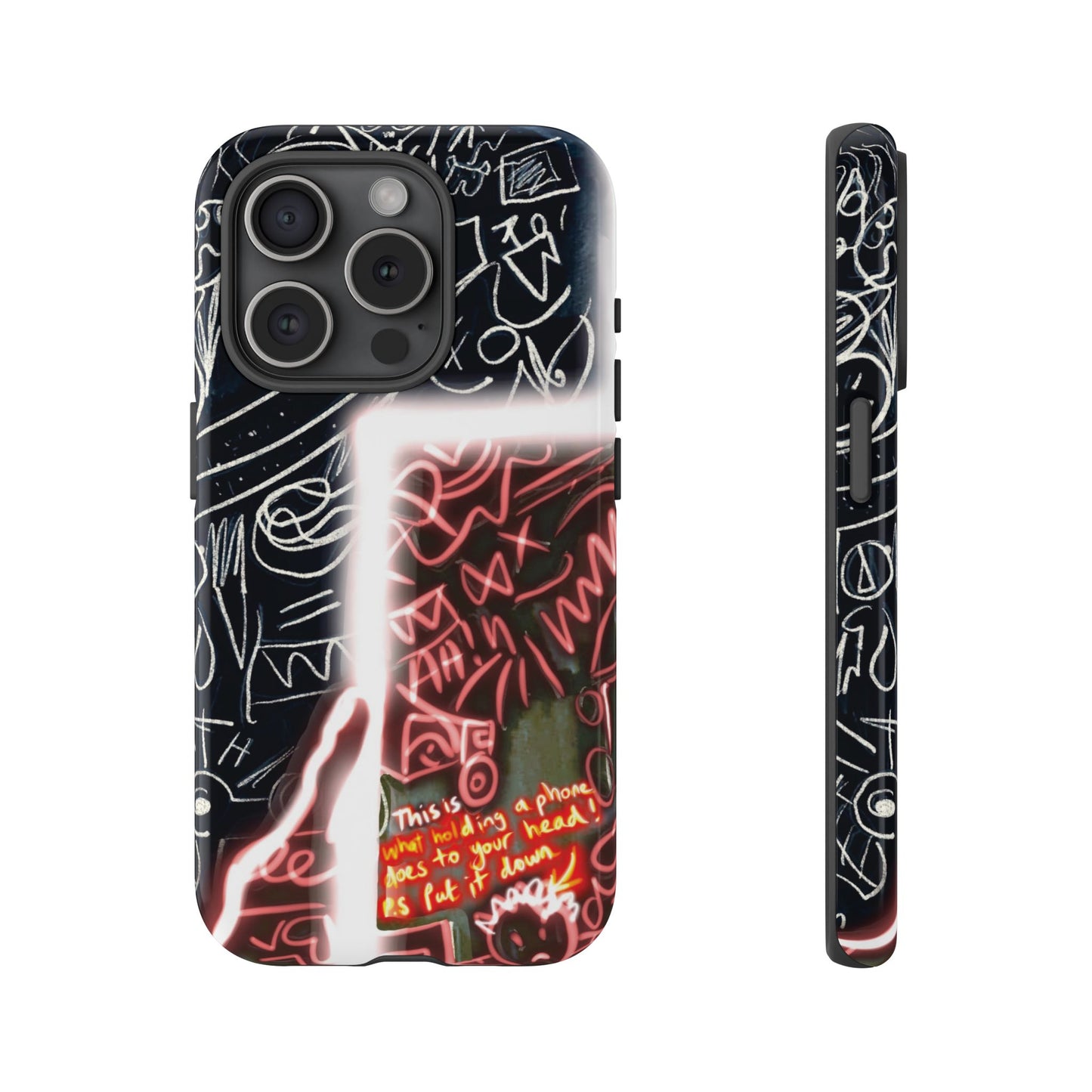 Artistic Phone Case - Unique Design with Quote