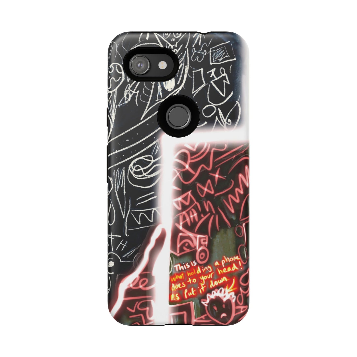 Artistic Phone Case - Unique Design with Quote