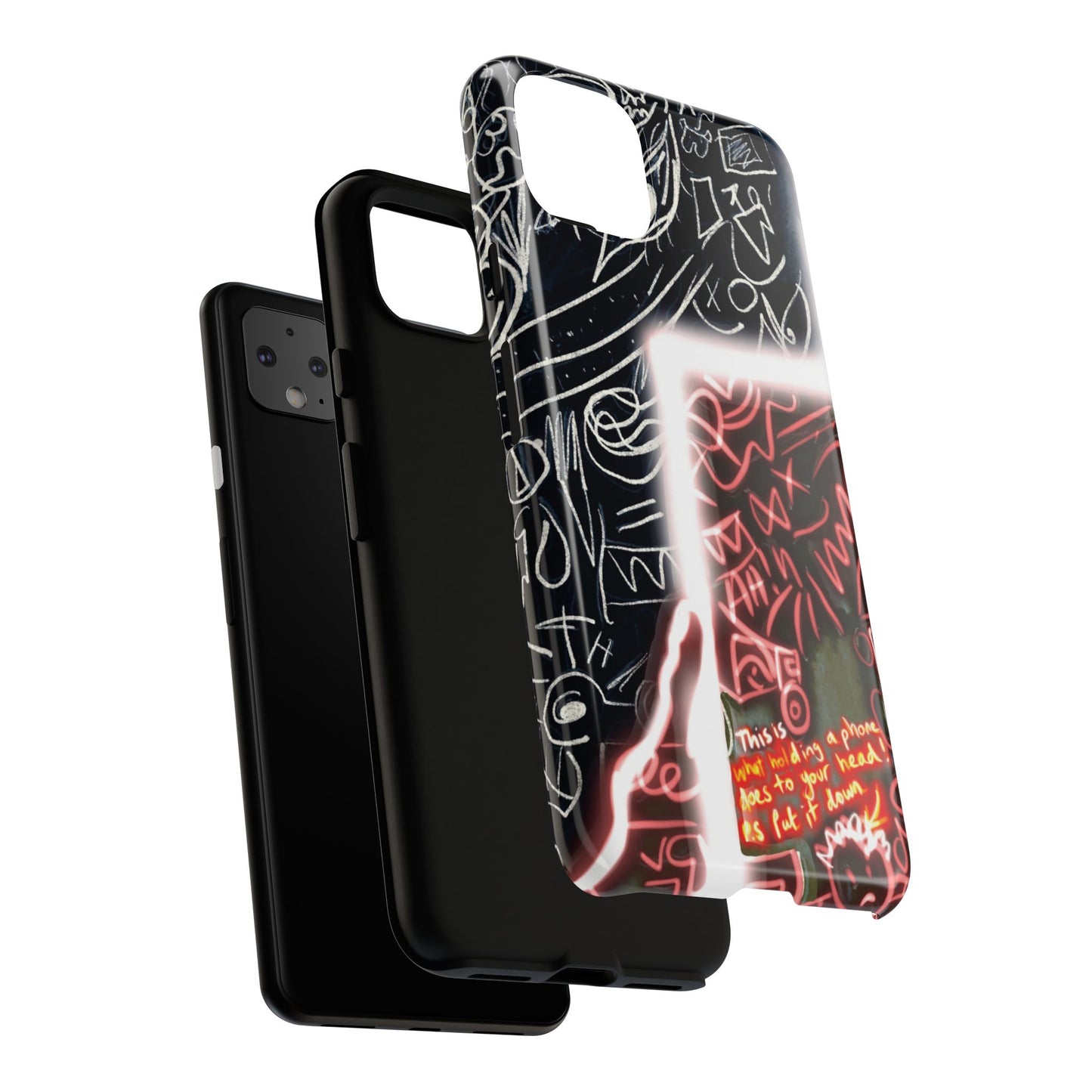 Artistic Phone Case - Unique Design with Quote
