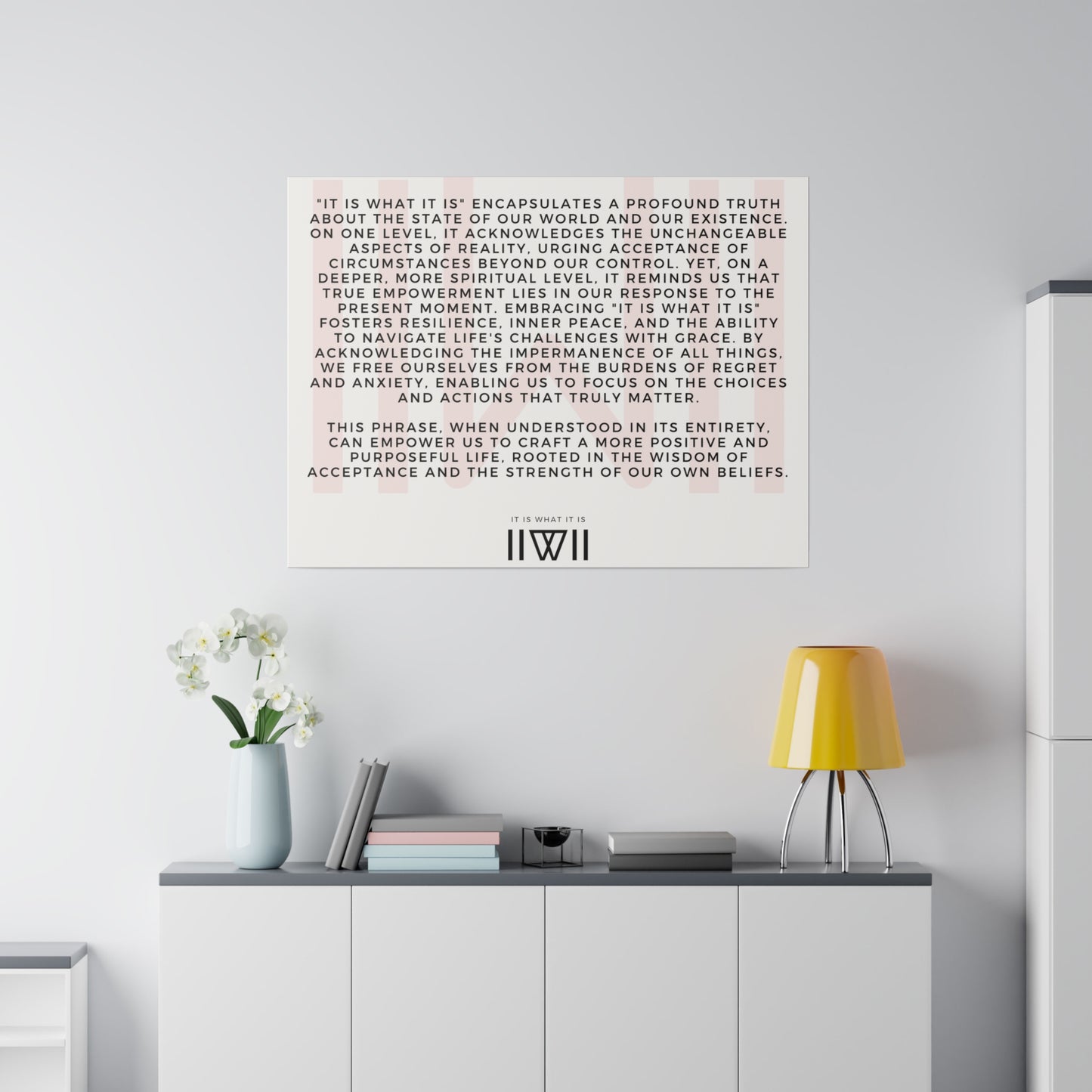 Canvas Art - IIWII statement and meaning - Matte Canvas, Stretched, 0.75"