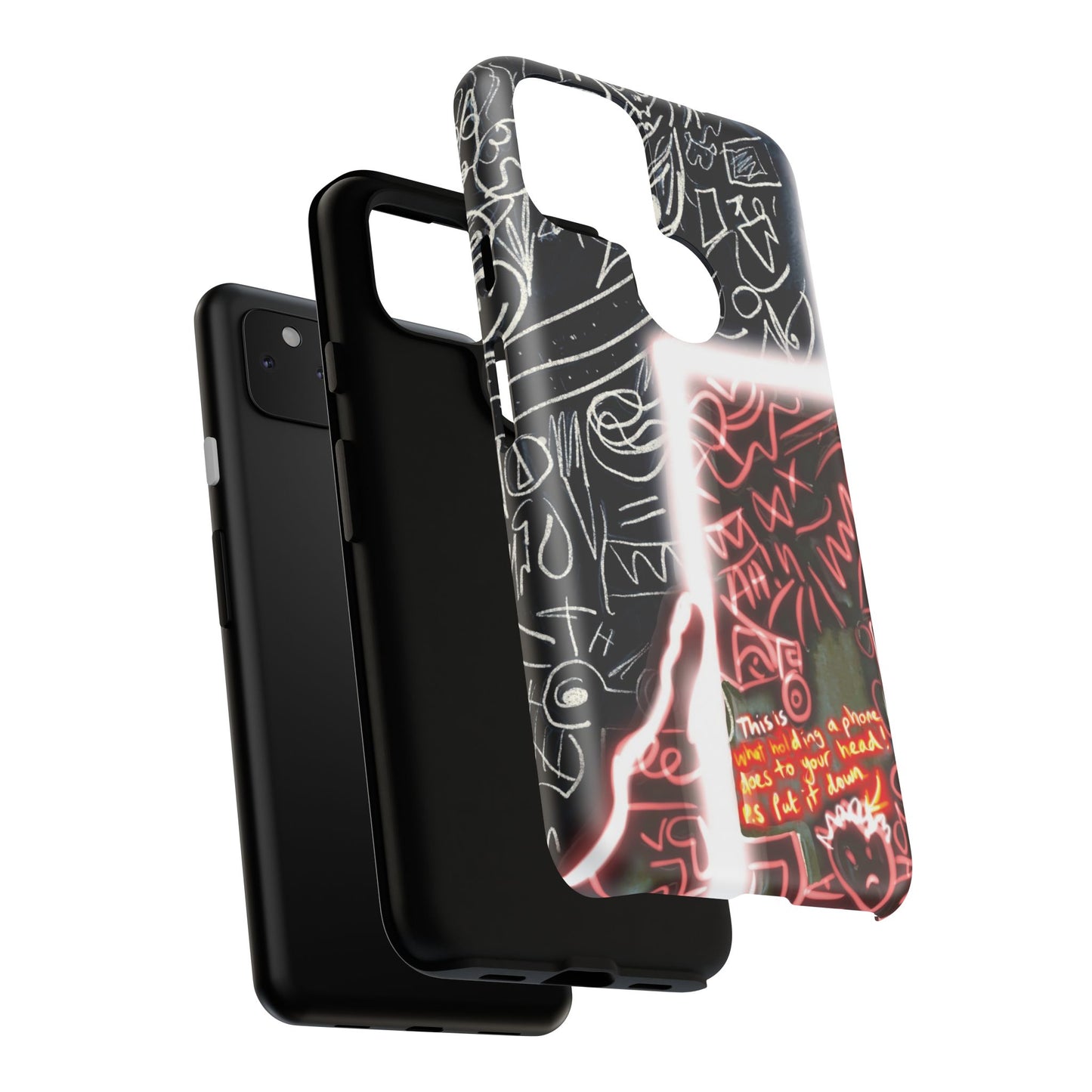 Artistic Phone Case - Unique Design with Quote