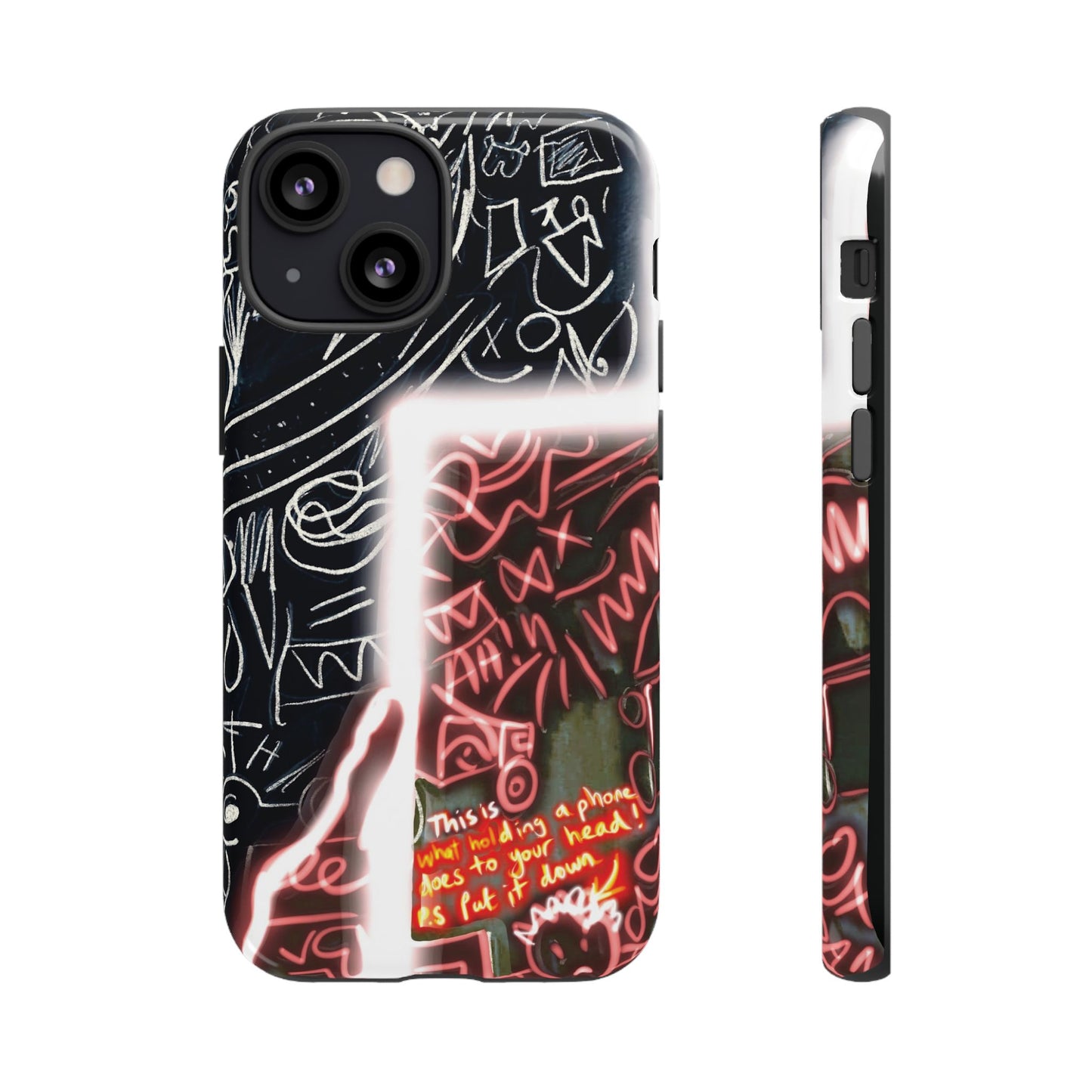 Artistic Phone Case - Unique Design with Quote