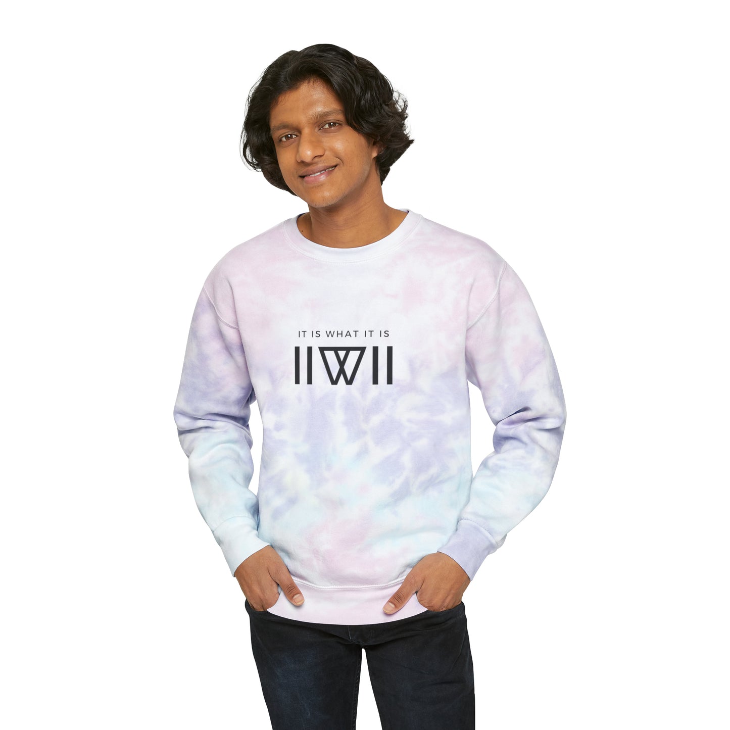 Sweatshirt Jumper Pullover - IIWII logo - Unisex Tie-Dye Sweatshirt