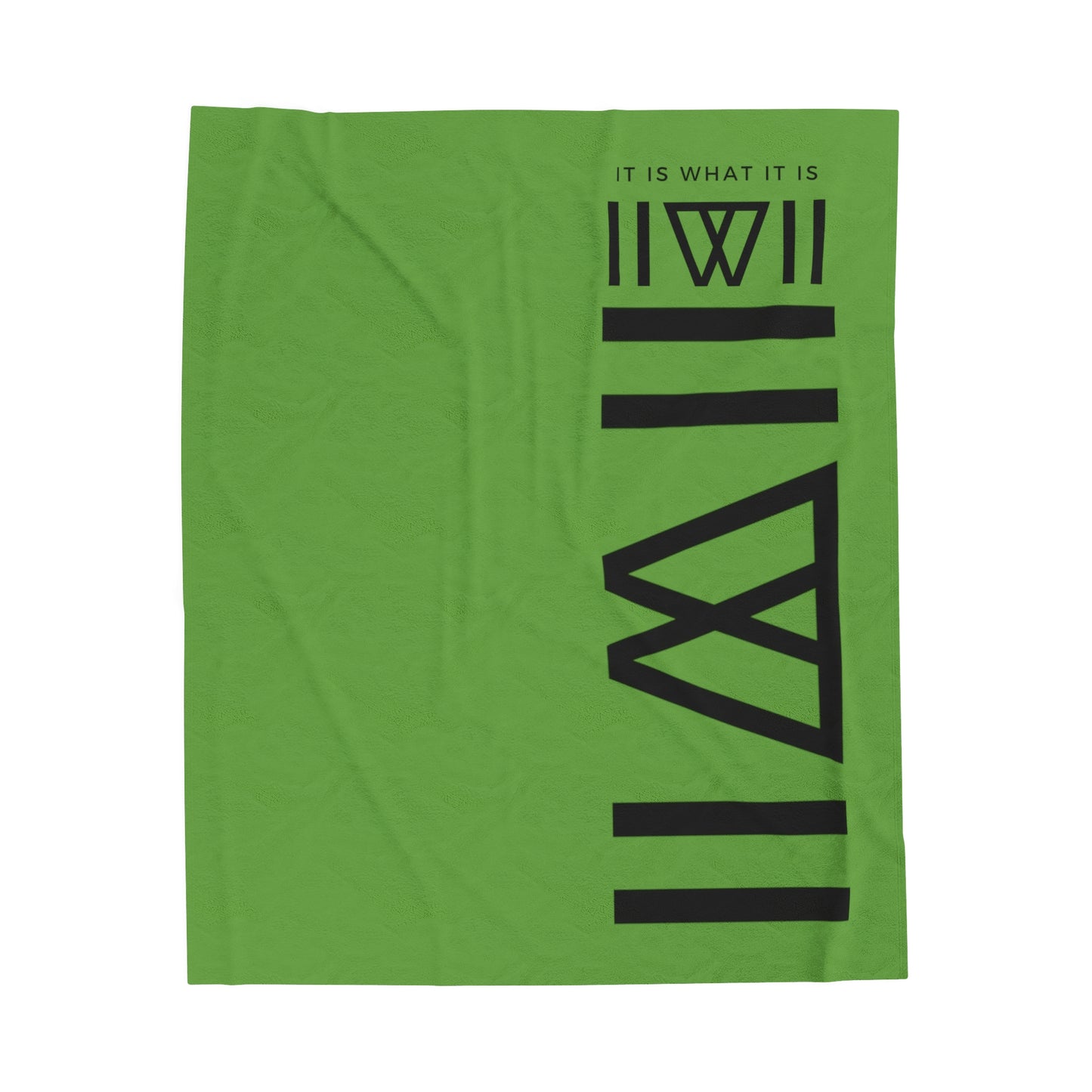 Blanket Cover Bed Spread - IIWII branded *GREEN* Velveteen Plush Blanket