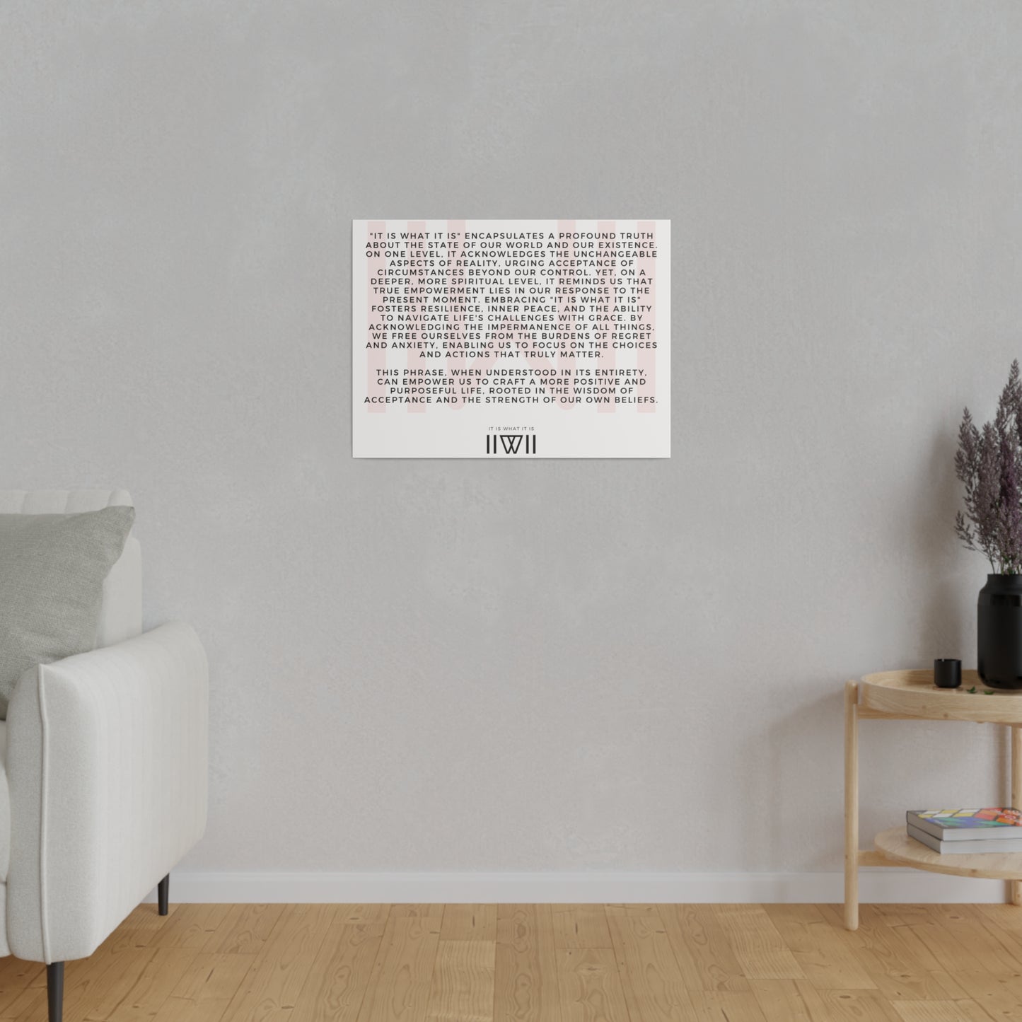 Canvas Art - IIWII statement and meaning - Matte Canvas, Stretched, 0.75"