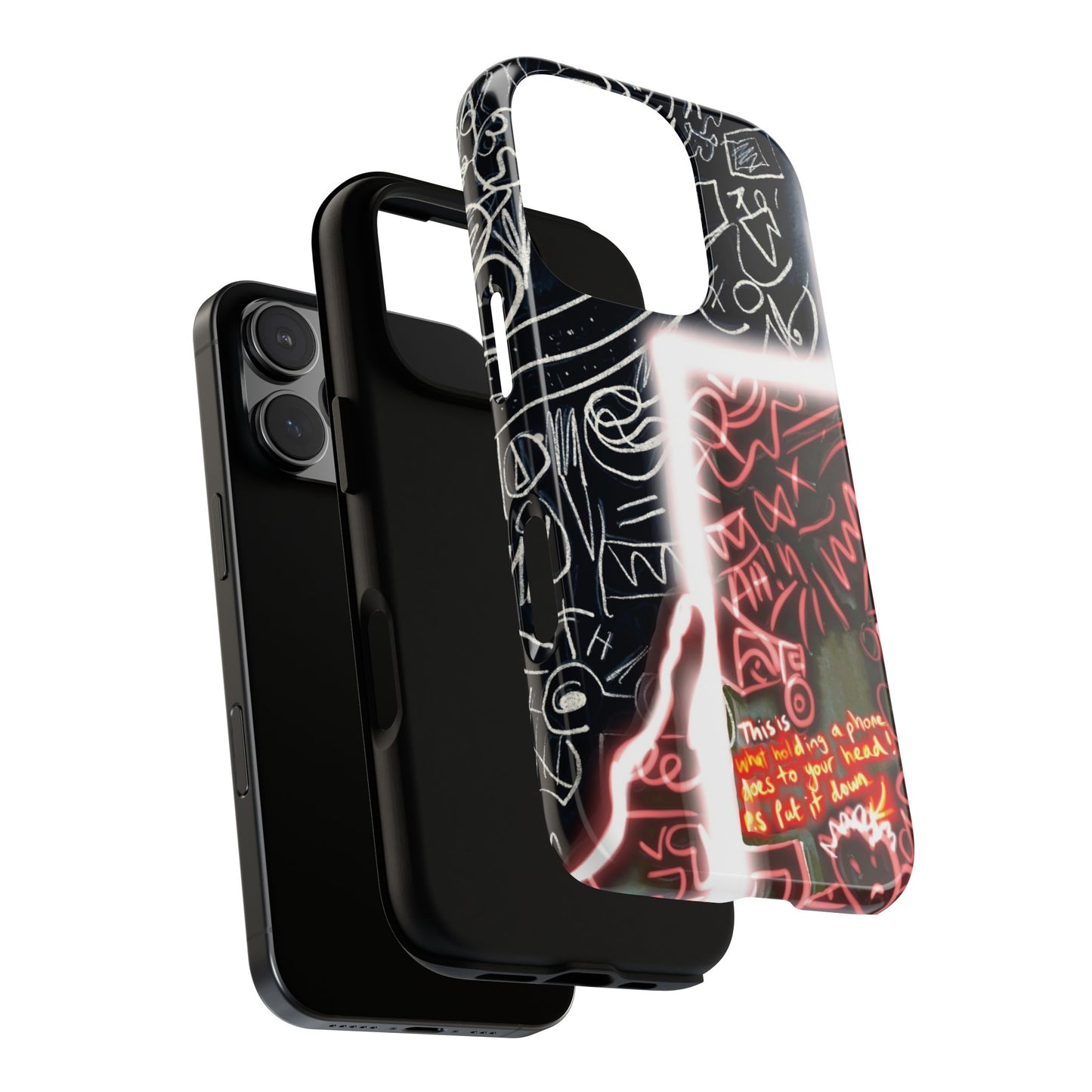 Artistic Phone Case - Unique Design with Quote