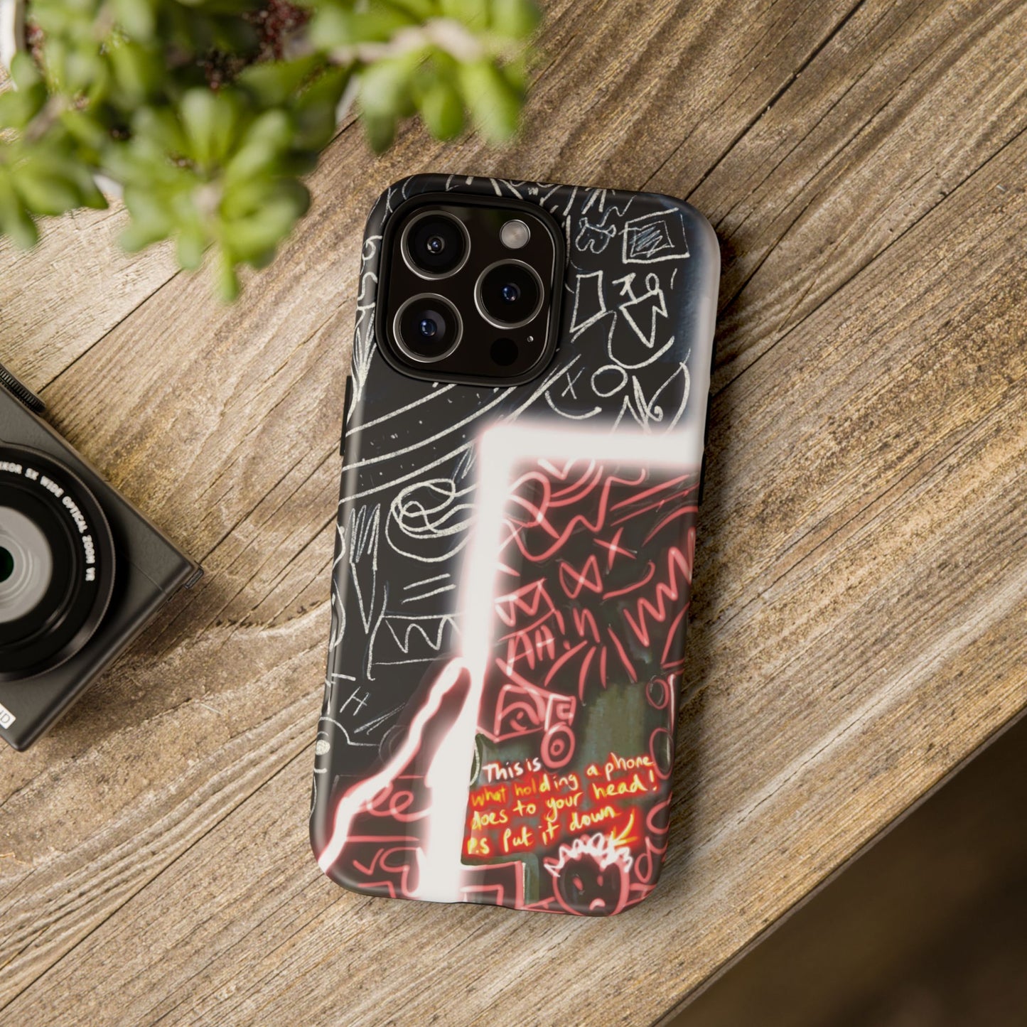 Artistic Phone Case - Unique Design with Quote
