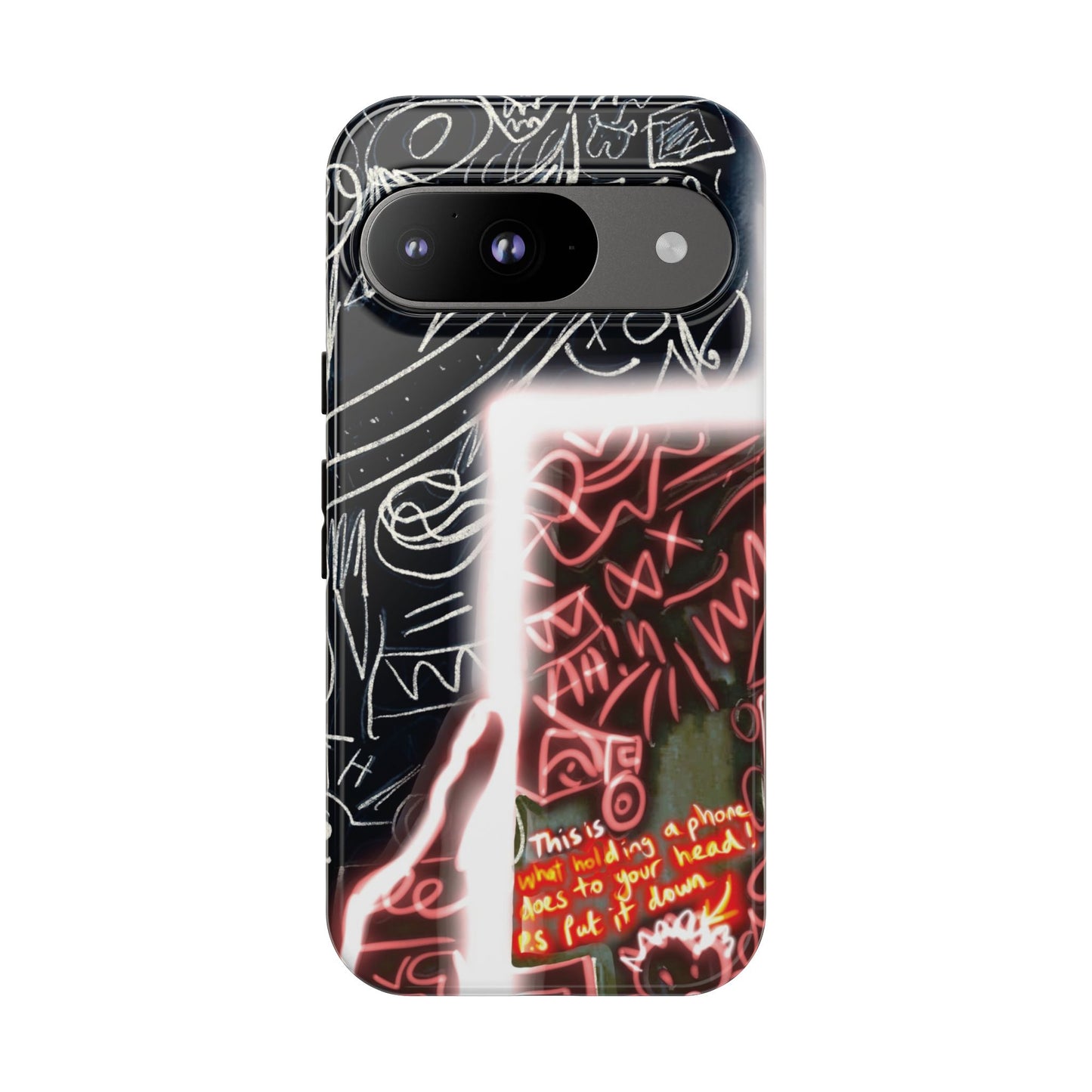Artistic Phone Case - Unique Design with Quote