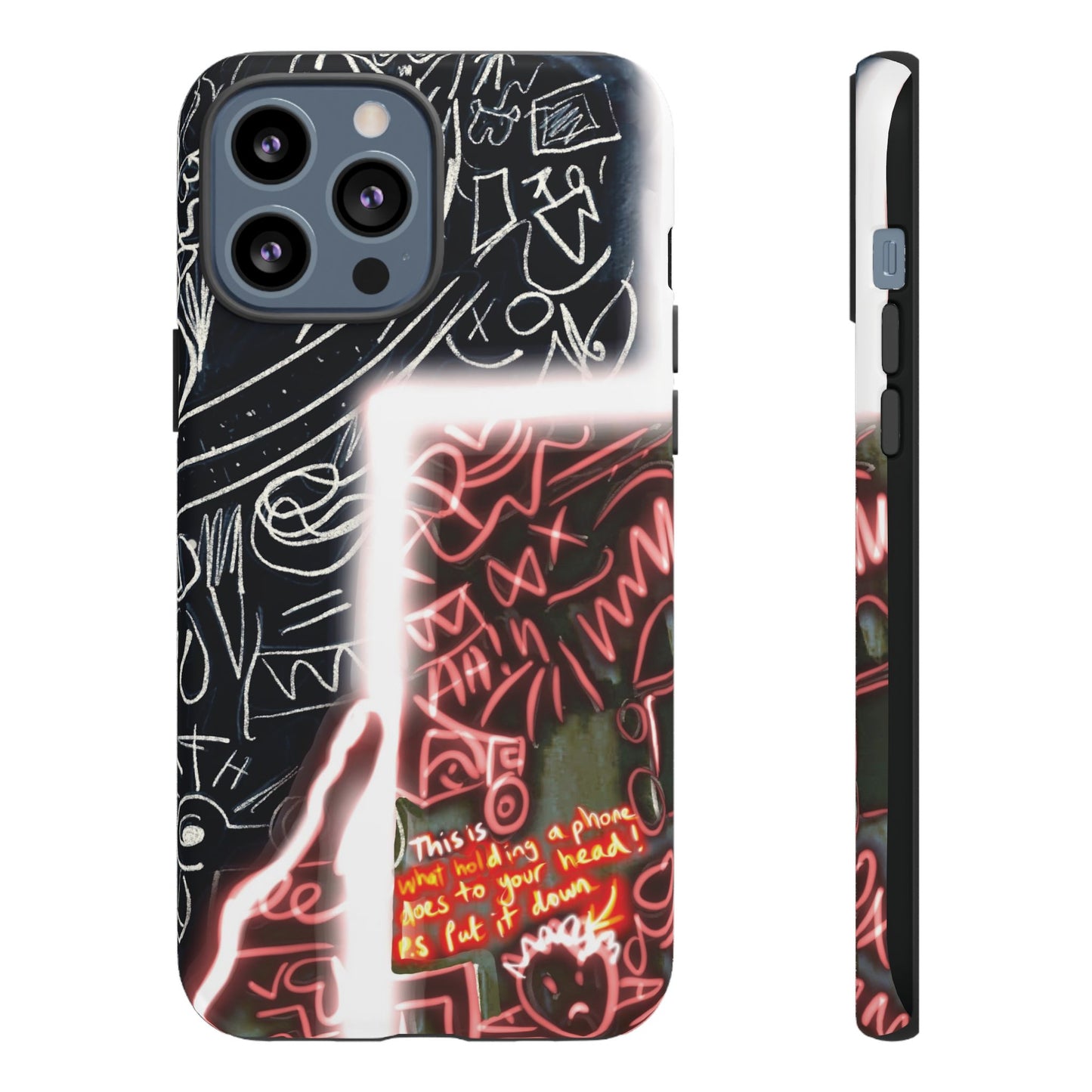 Artistic Phone Case - Unique Design with Quote