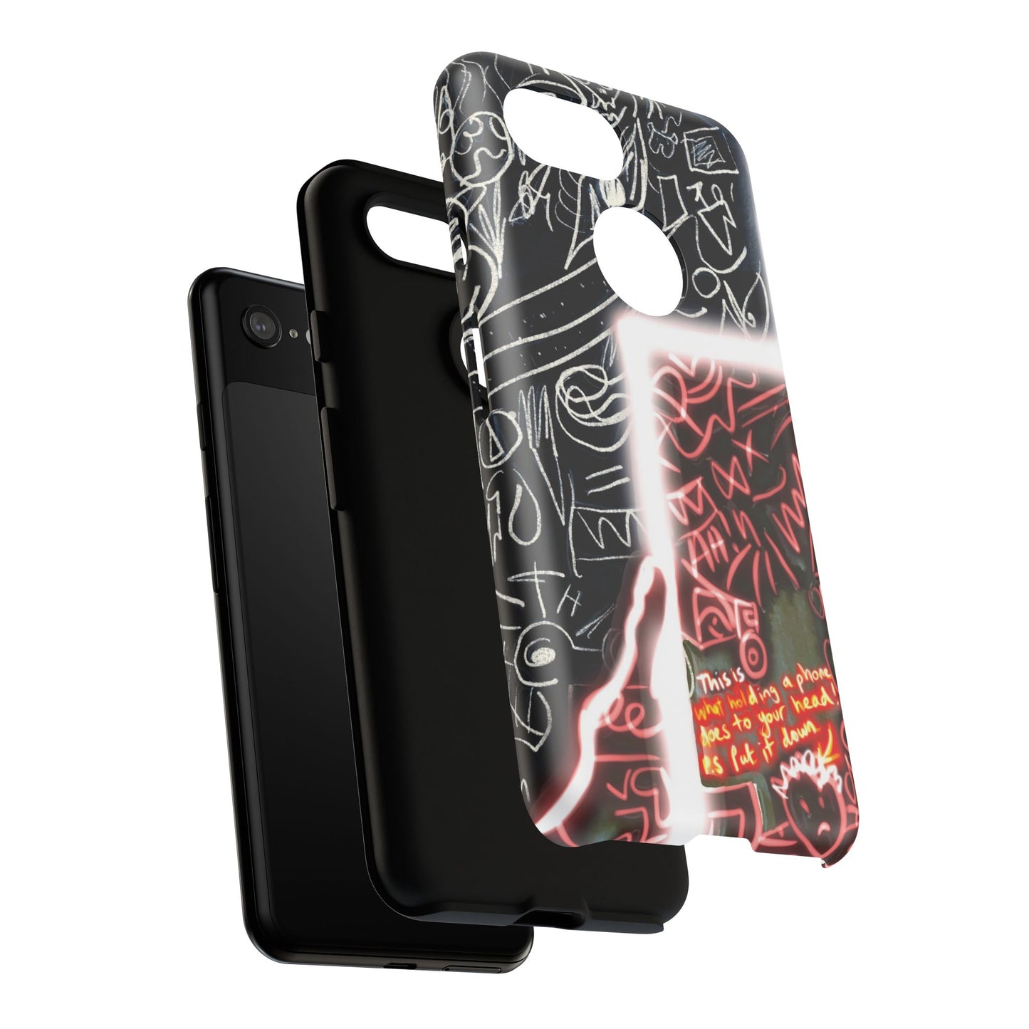 Artistic Phone Case - Unique Design with Quote
