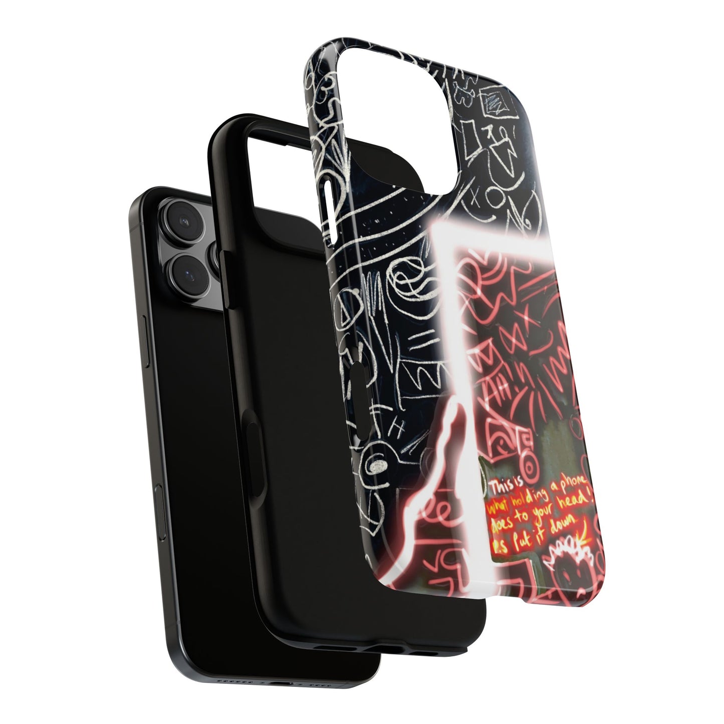 Artistic Phone Case - Unique Design with Quote