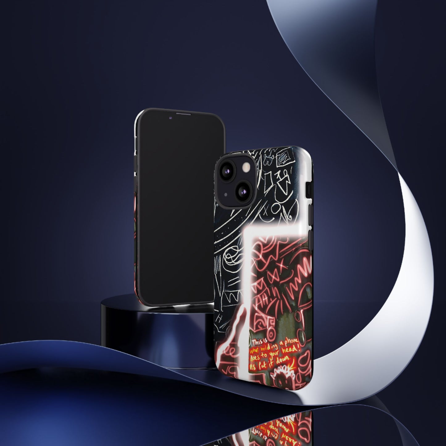 Artistic Phone Case - Unique Design with Quote