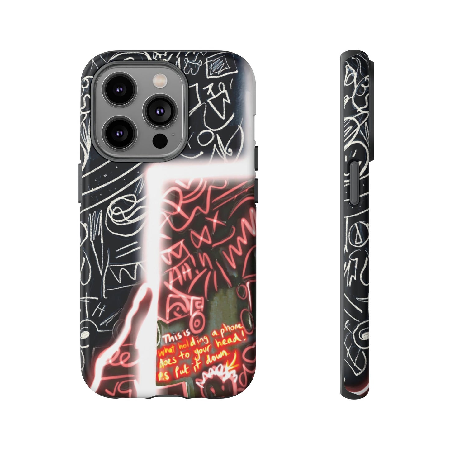 Artistic Phone Case - Unique Design with Quote