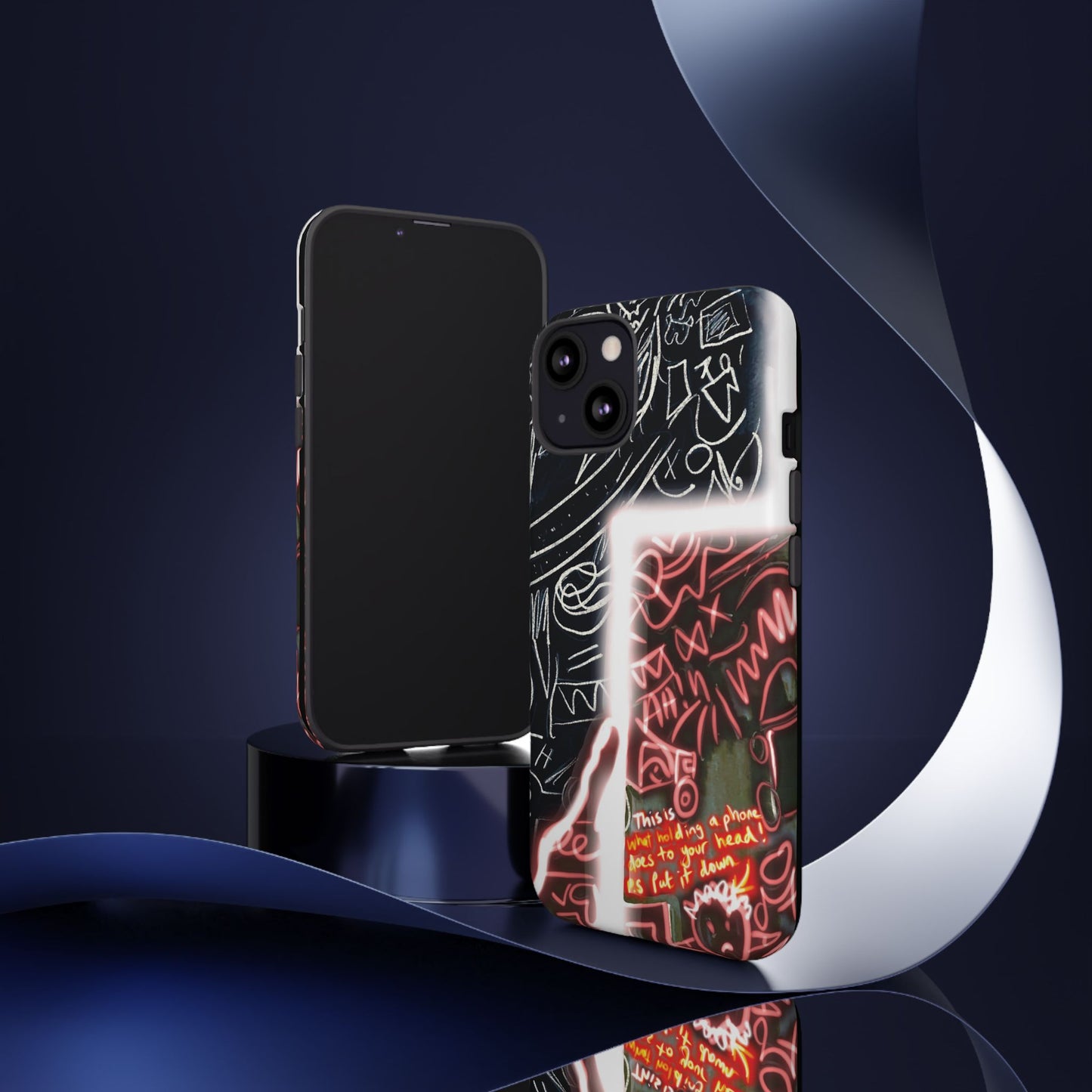 Artistic Phone Case - Unique Design with Quote