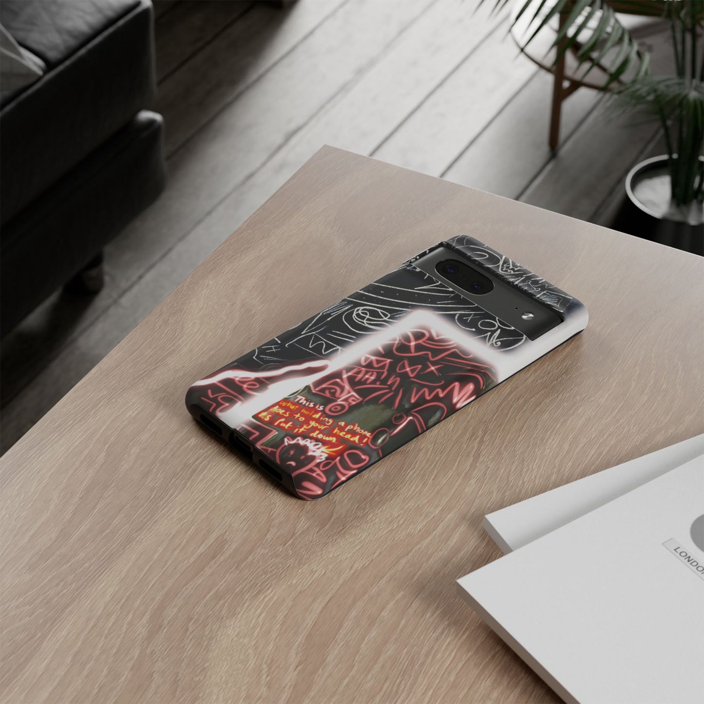 Artistic Phone Case - Unique Design with Quote