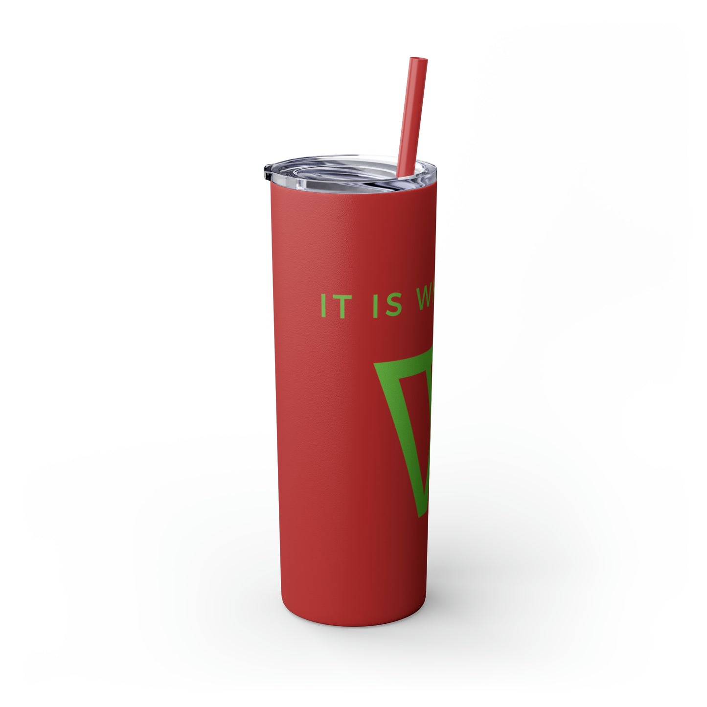 Water Bottle Flask Tumbler - IIWII Skinny Tumbler with Straw, 20oz