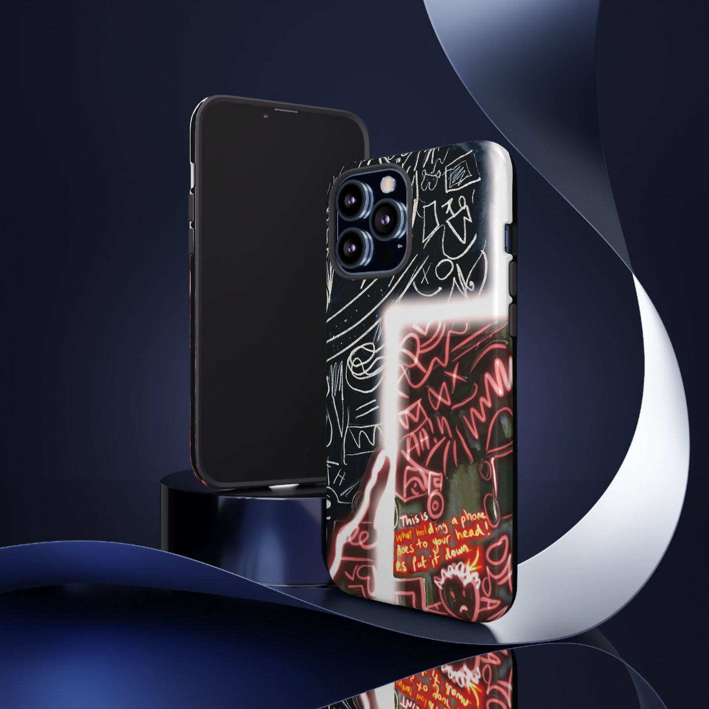 Artistic Phone Case - Unique Design with Quote