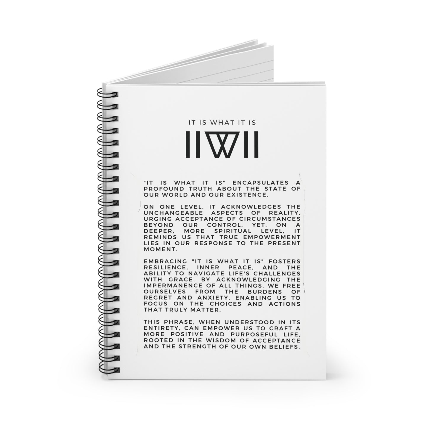 IIWII Thoughtful and Inspired - Spiral Notebook - Ruled Line
