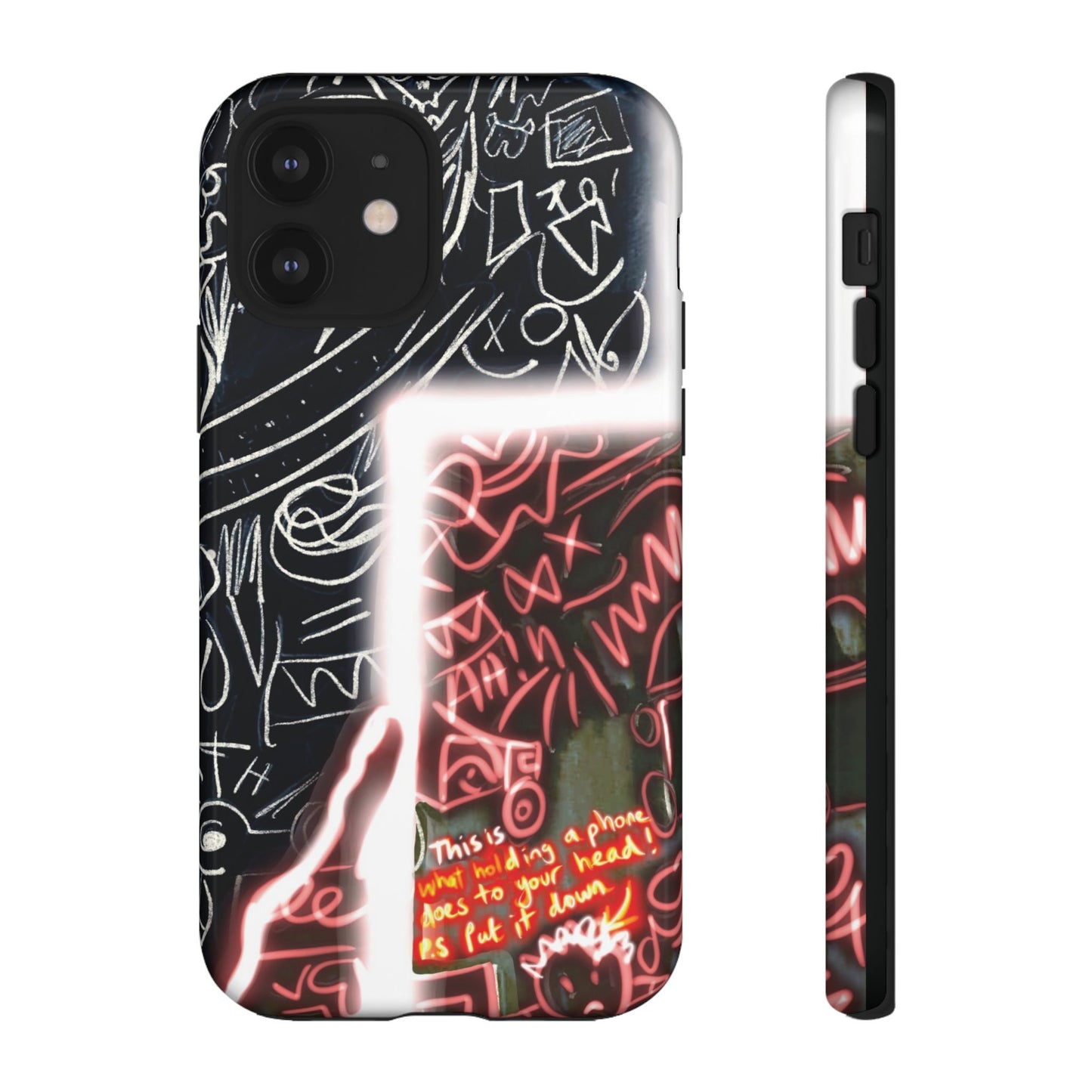 Artistic Phone Case - Unique Design with Quote