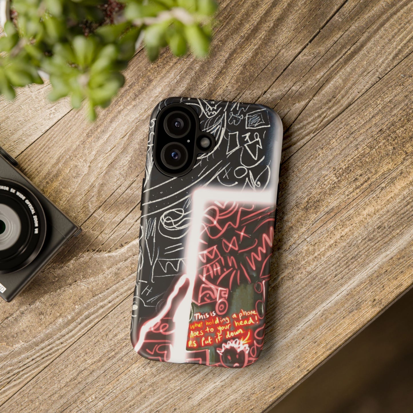 Artistic Phone Case - Unique Design with Quote