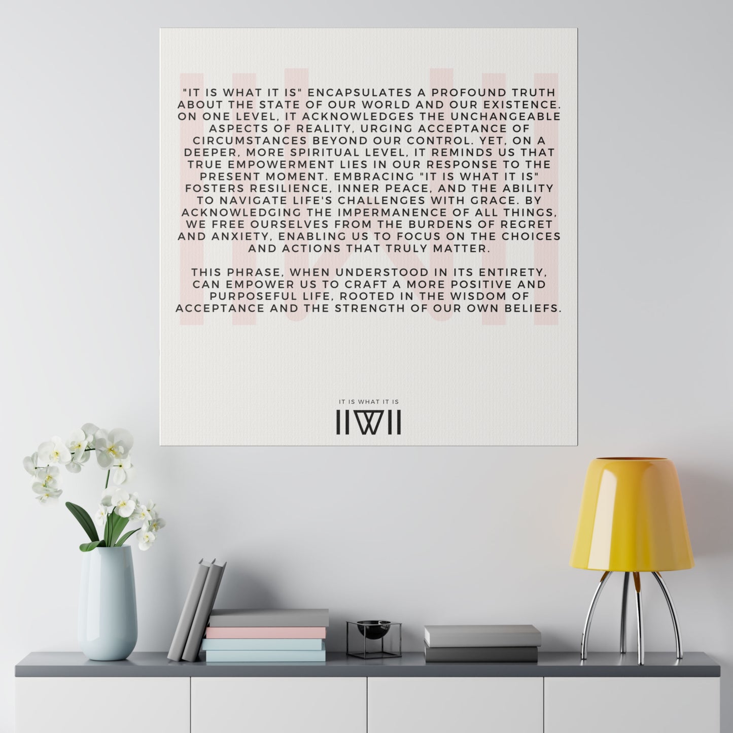 Canvas Art - IIWII statement and meaning - Matte Canvas, Stretched, 0.75"