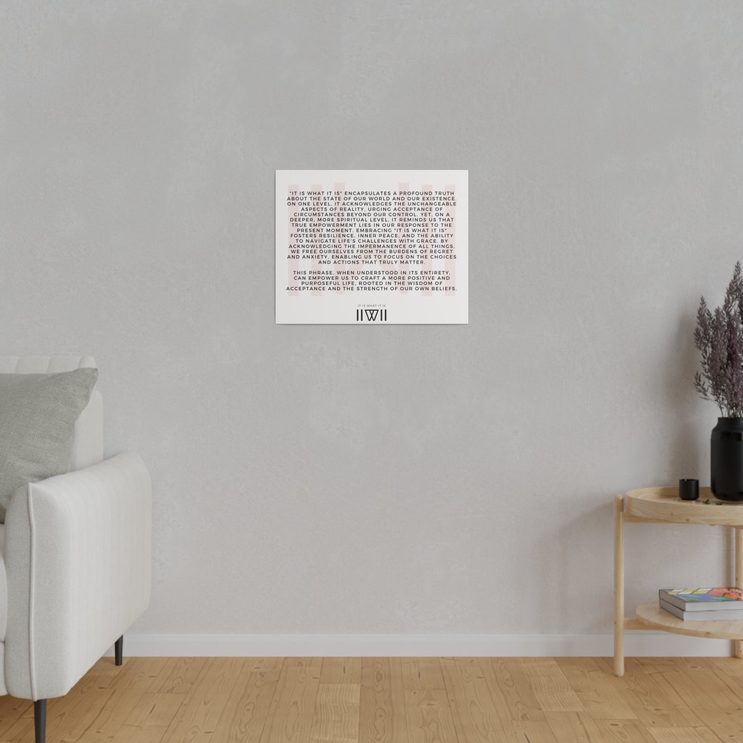 Canvas Art - IIWII statement and meaning - Matte Canvas, Stretched, 0.75"
