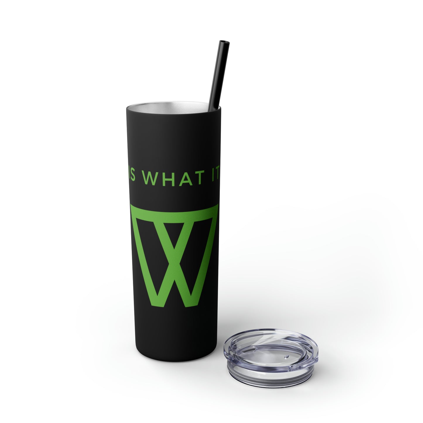 Water Bottle Flask Tumbler - IIWII Skinny Tumbler with Straw, 20oz