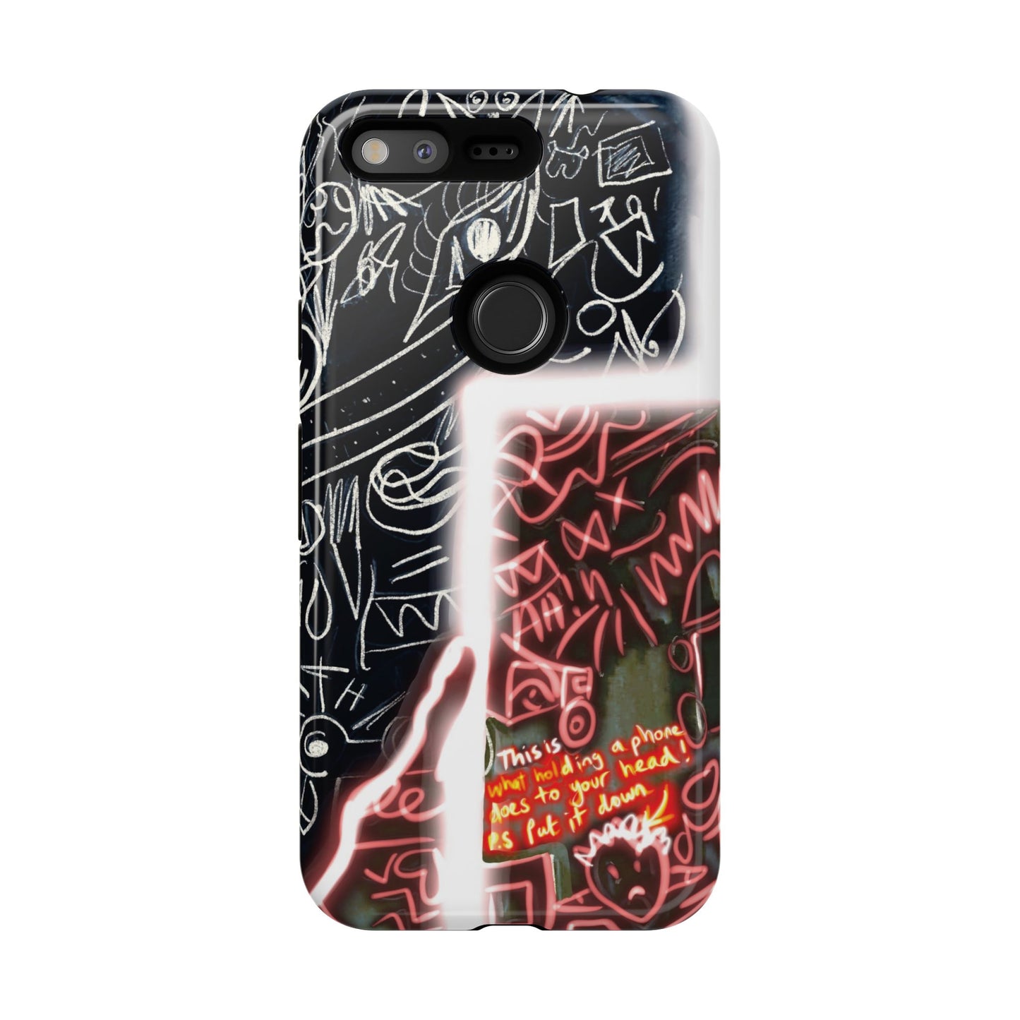 Artistic Phone Case - Unique Design with Quote