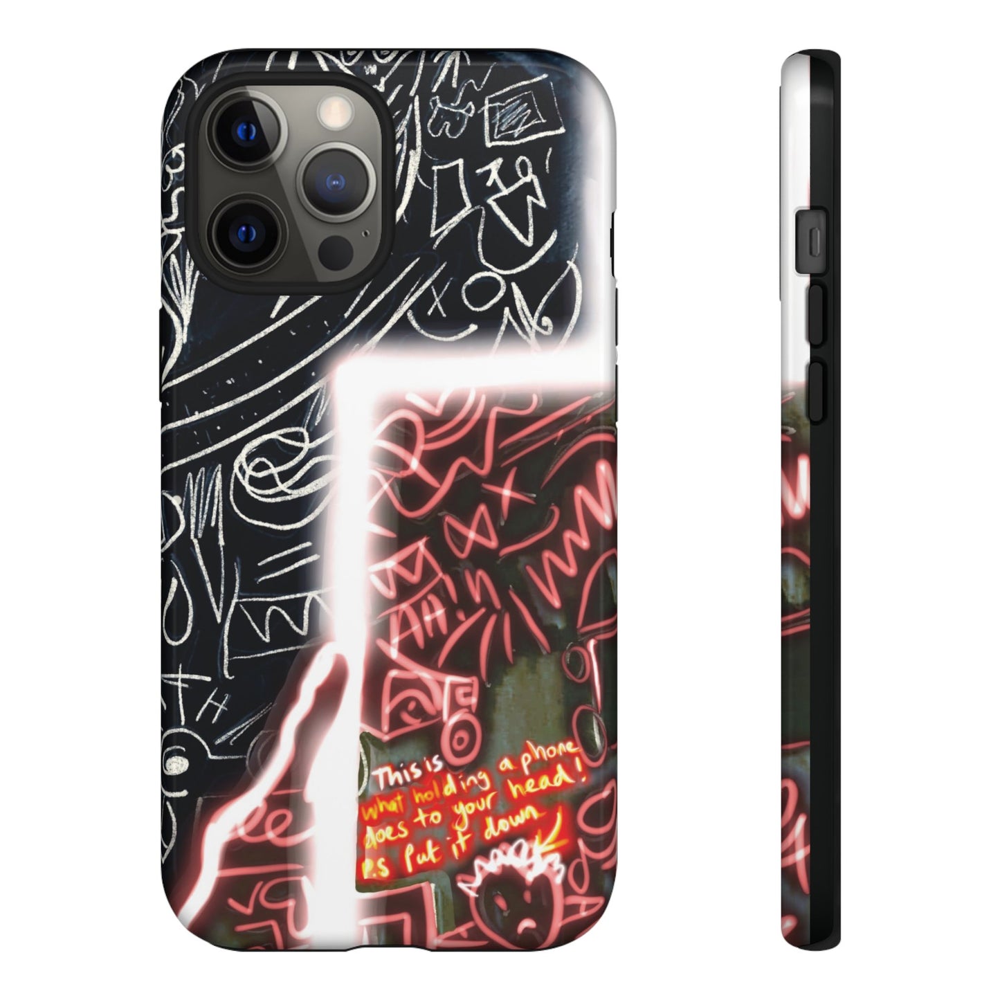 Artistic Phone Case - Unique Design with Quote