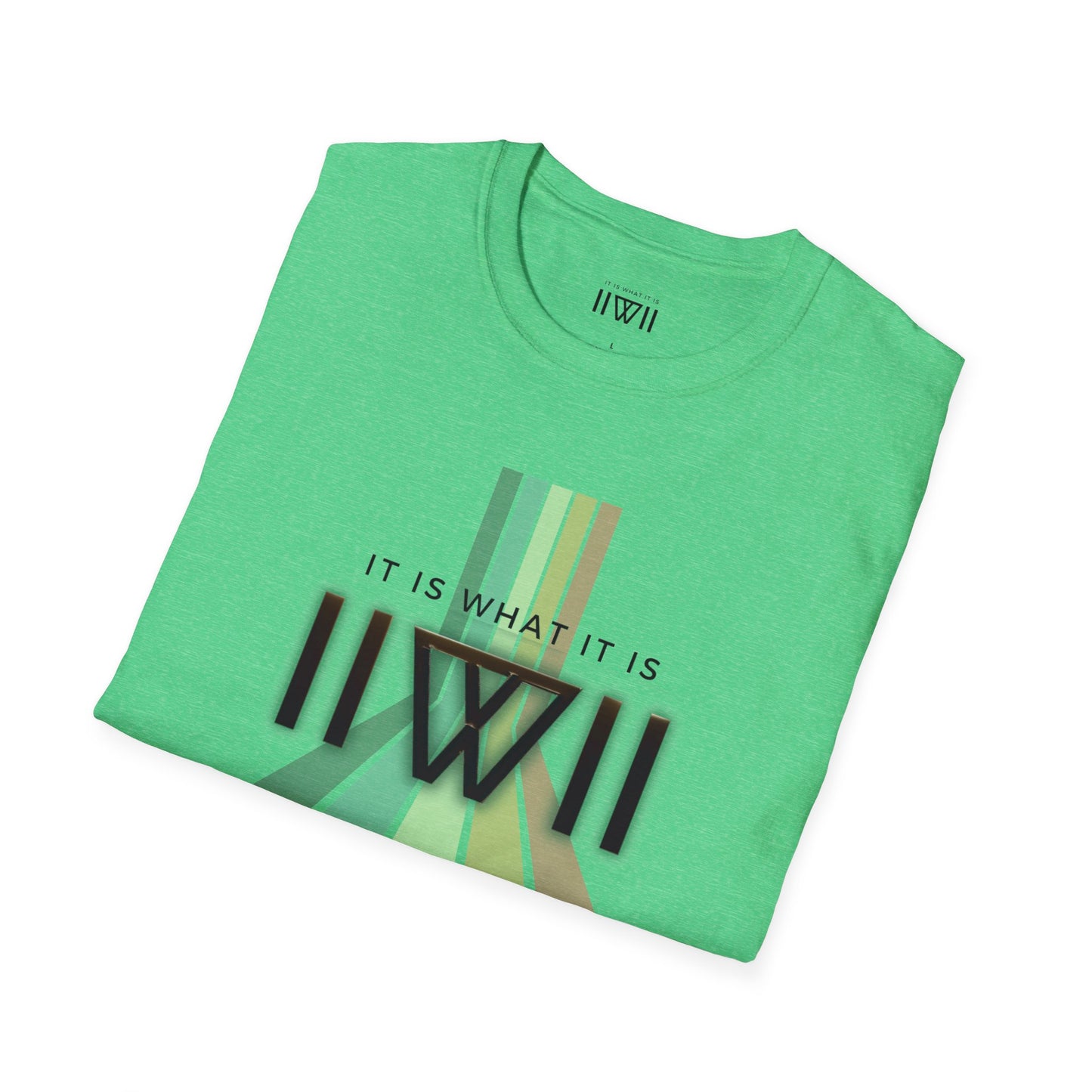 T-Shirt - The Big Logo - IIWII "It Is What It Is" pastel rainbow Unisex Soft style T-Shirt tee