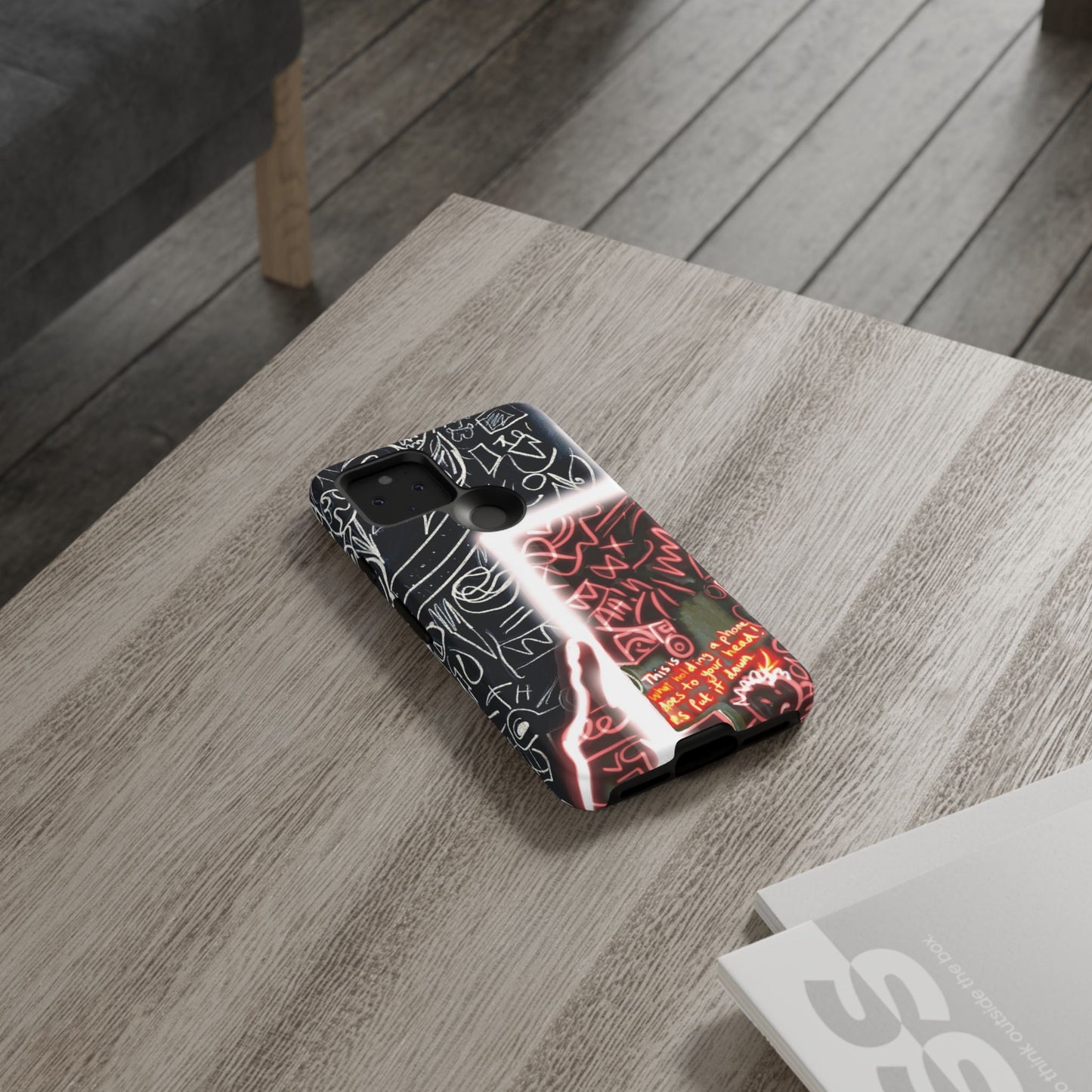 Artistic Phone Case - Unique Design with Quote