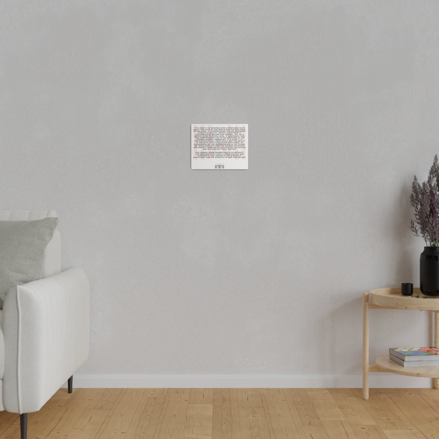 Canvas Art - IIWII statement and meaning - Matte Canvas, Stretched, 0.75"
