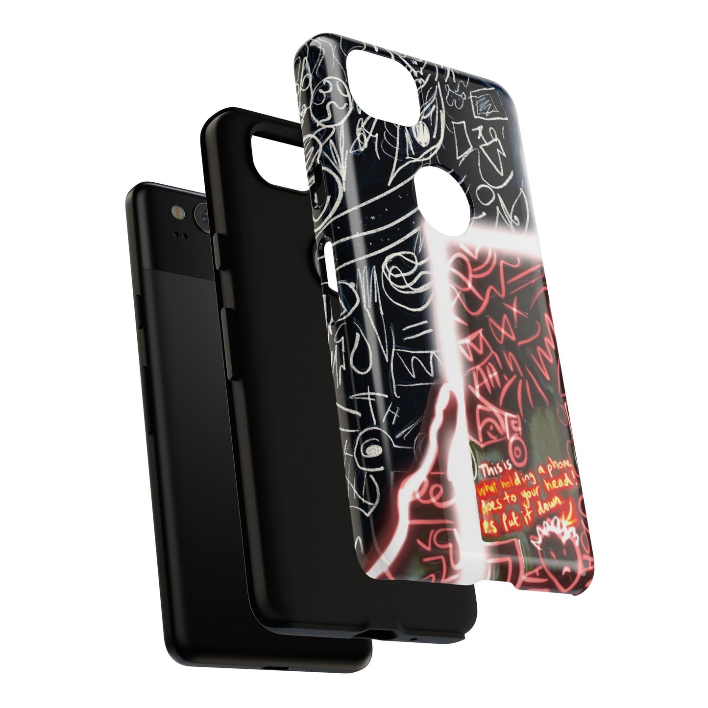Artistic Phone Case - Unique Design with Quote